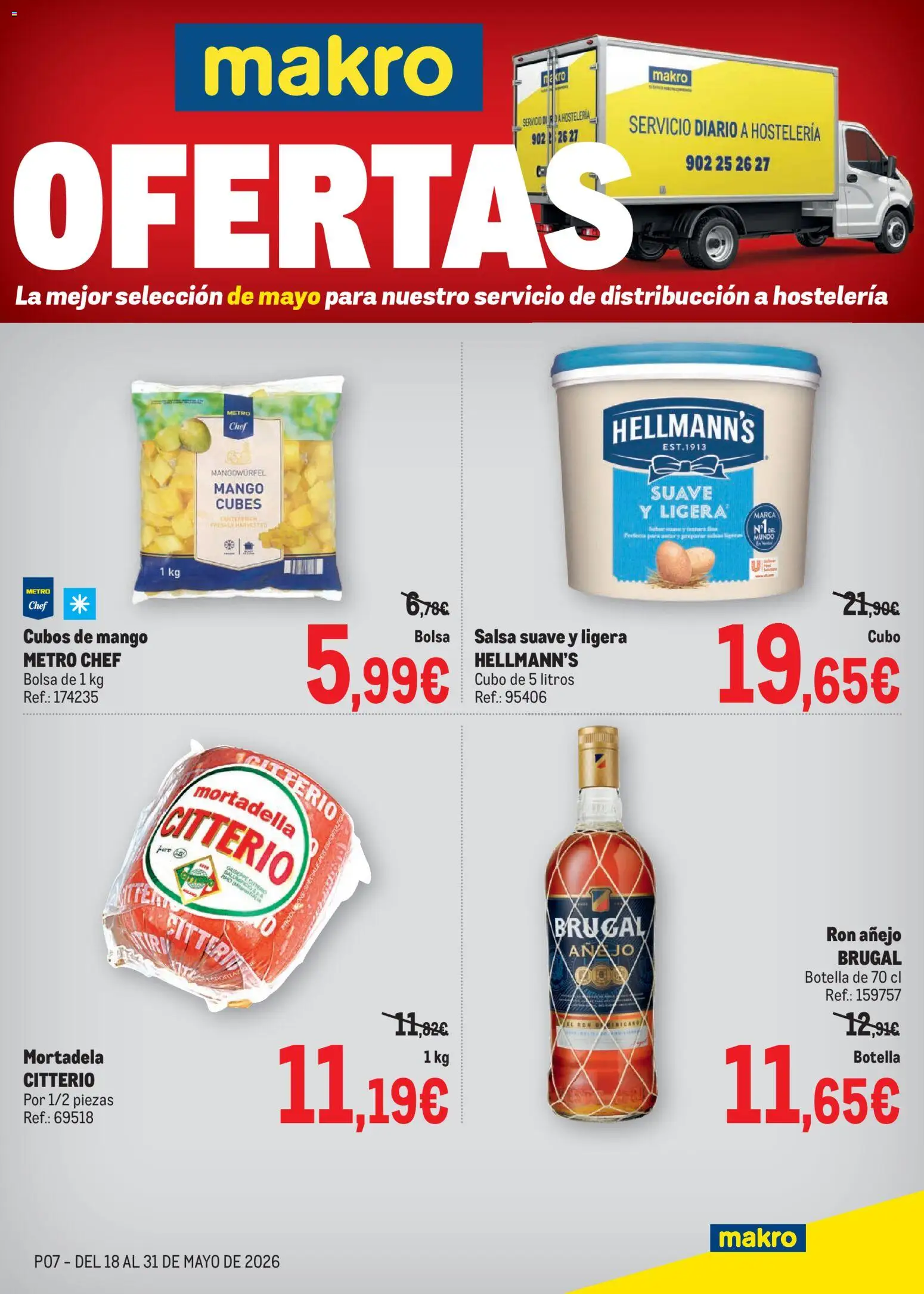 Makro Ofertas Canarias │ válido desde el 18.05.2026 | Página: 1 | Productos: Ron, Bolsa, Ρούτερ, Mortadela