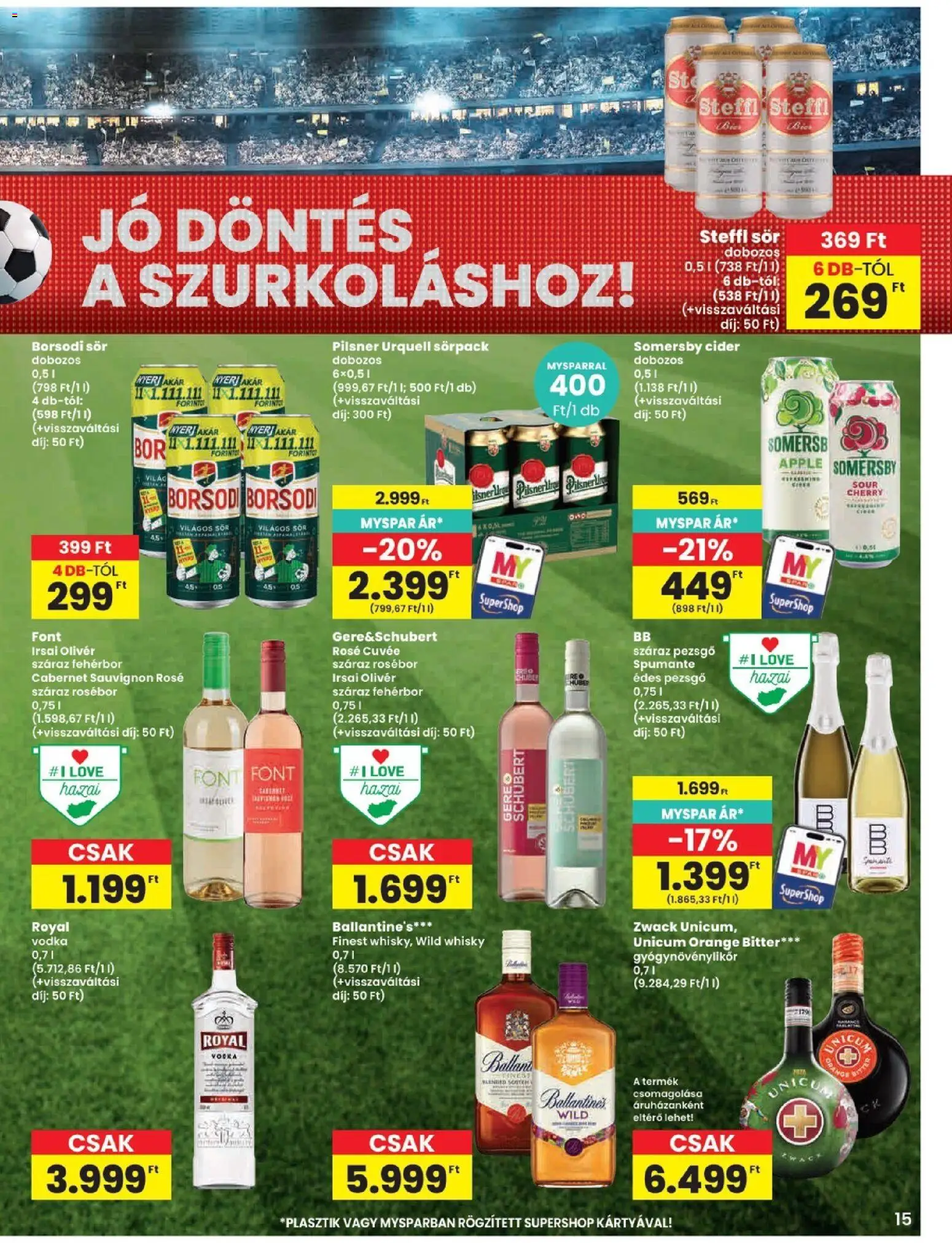 Spar akciós ujság - amely érvényes a következő dátumtól: 25.06.2026 | Oldal: 15