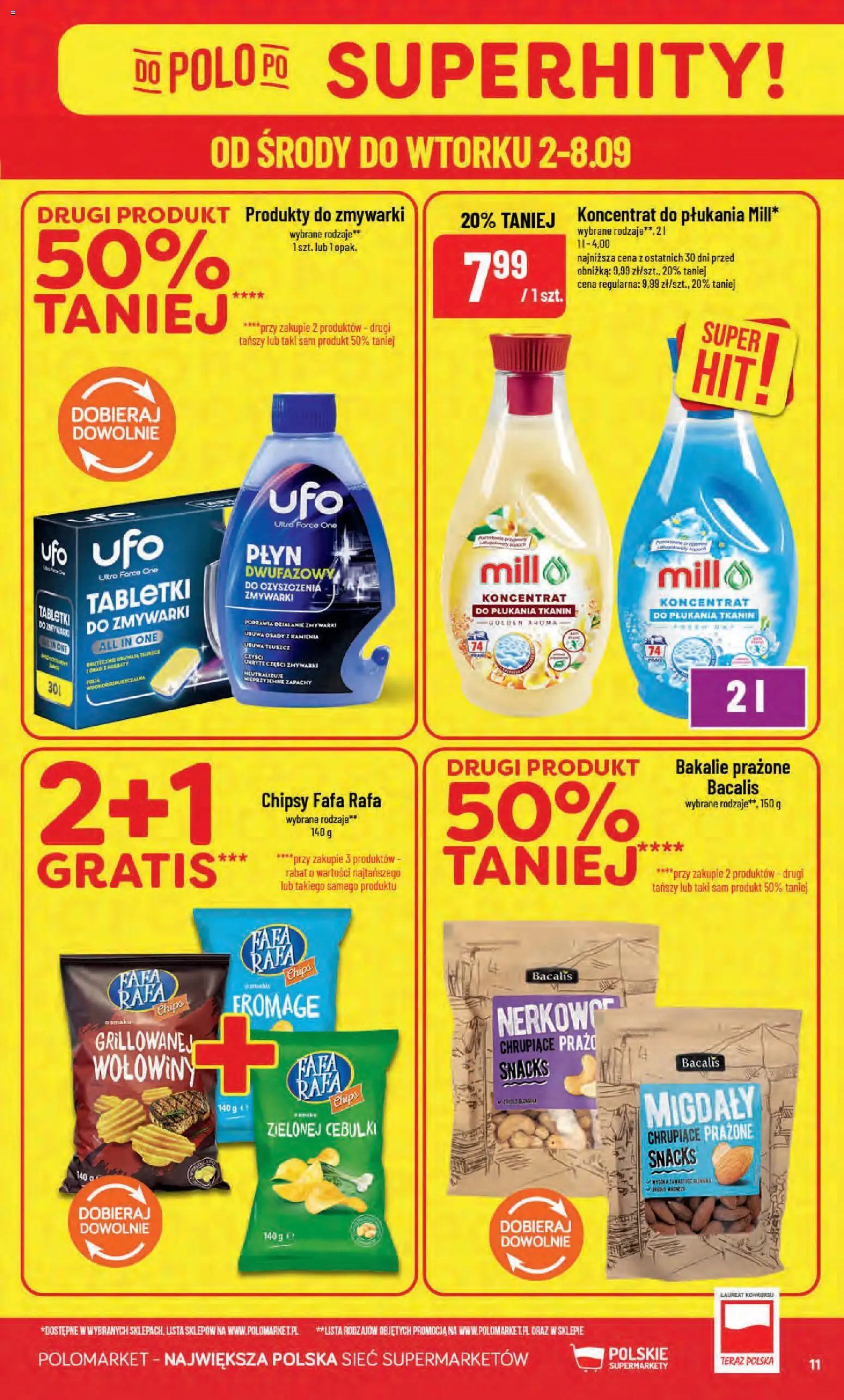 POLOmarket gazetka od 02.09.2026 | Strona: 11 | Produkty: Chipsy, Migdały, Bakalie