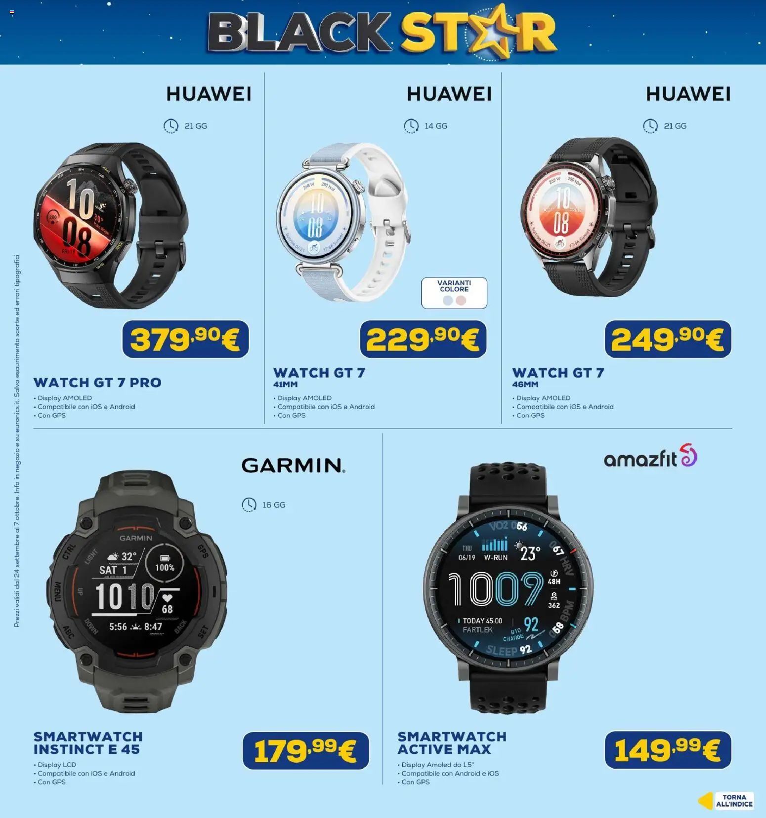 Volantino Euronics del 24/09/2026 | Pagina: 12 | Prodotti: Huawei, Smartwatch