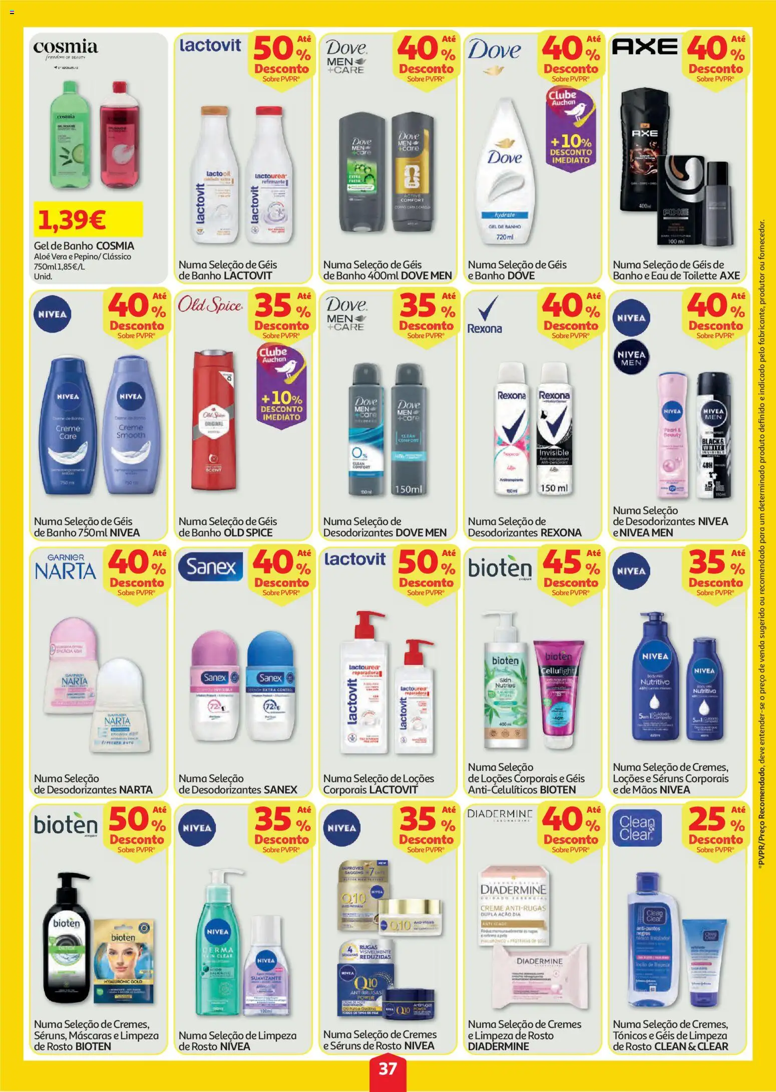 Auchan folheto │ válido de 06/08/2026 | Página: 37 | Produtos: Loção de limpeza, Eau de toilette, Banho, Creme
