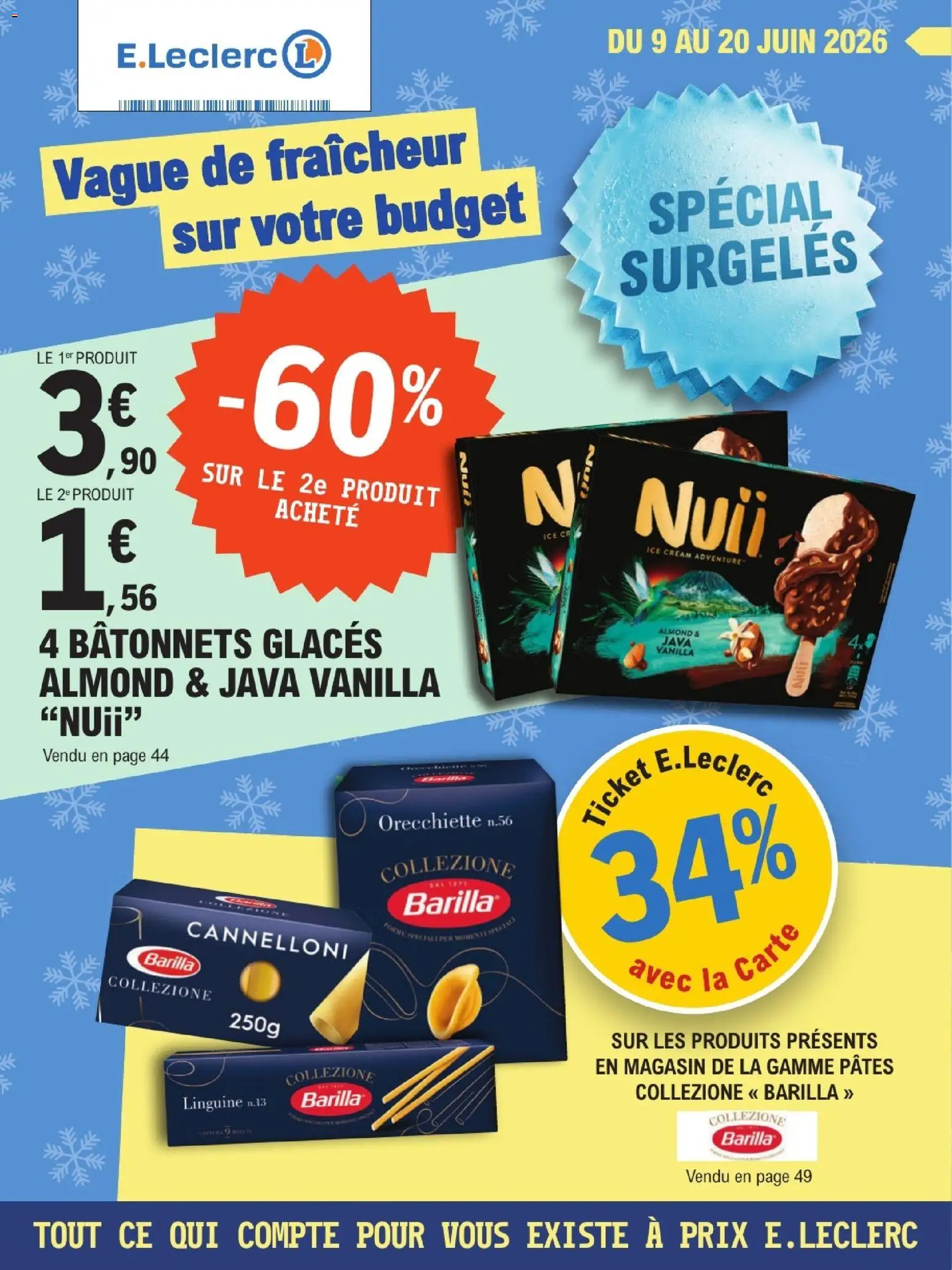 {H1} | Page: 1 | Produits: Glaces, Pâtes