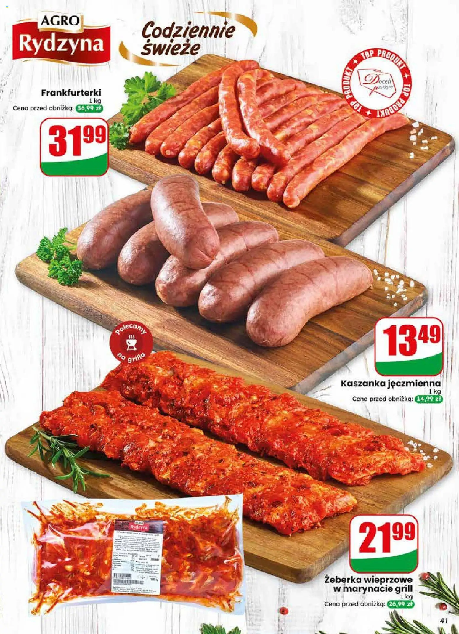 Dino gazetka od 17.06.2026 | Strona: 41 | Produkty: Top, Grill, Frankfurterki, Kaszanka