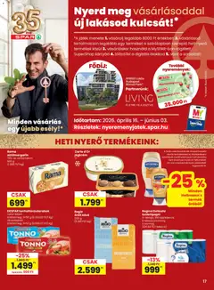 Spar akciós újság - amely érvényes a következő dátumtól: 30.04.2026 | Oldal: 17 | Termékek: Játék, Rama, Őrölt kávé, Jégkrém