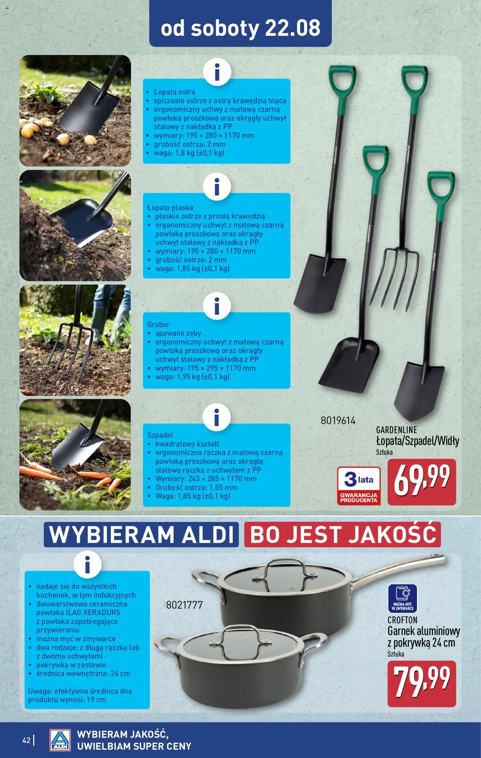Aldi Polsko leták od 17.08.2026 | Strana: 42 | Produkty: Lopata