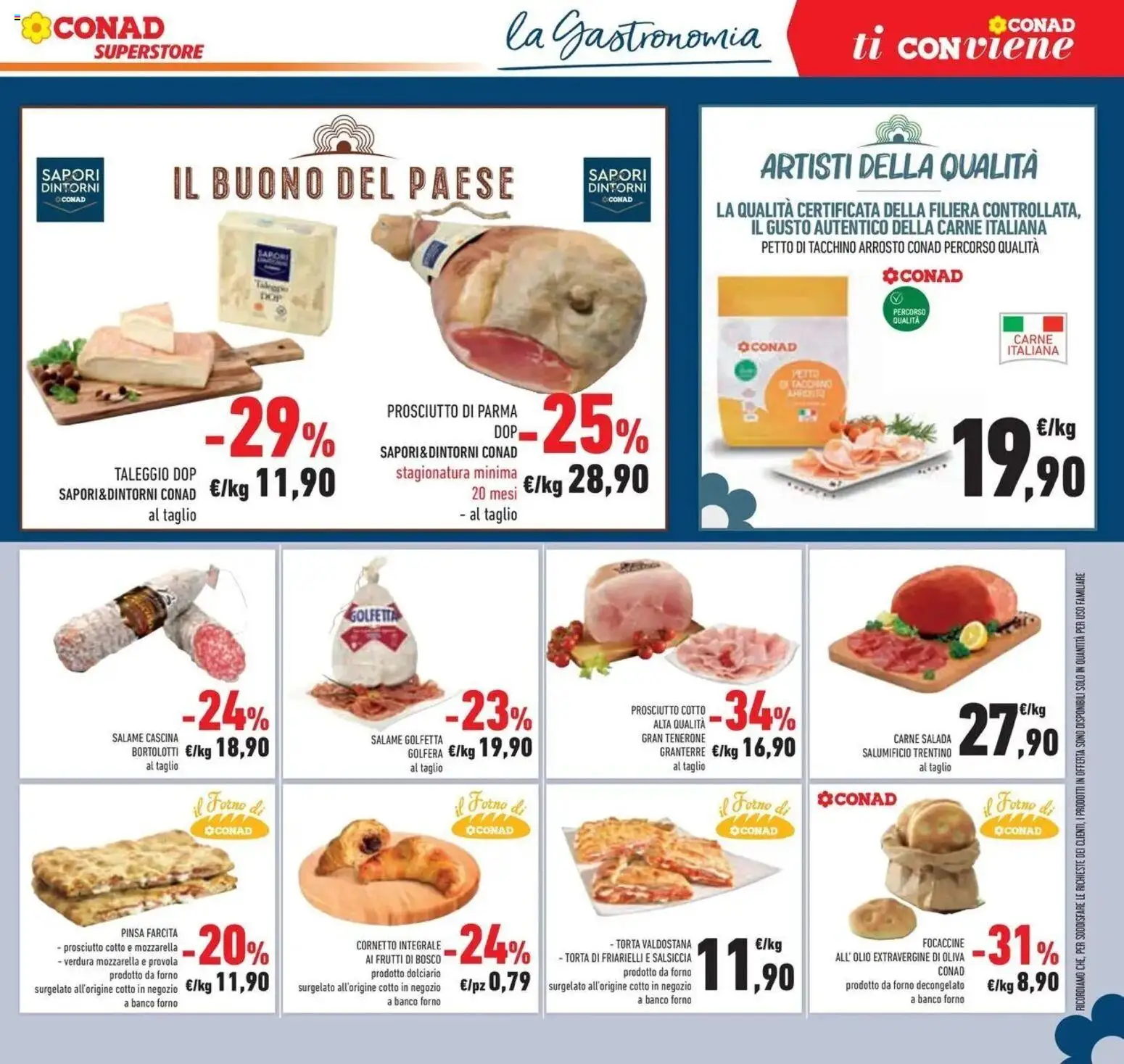 Volantino Conad dal 09/09/2026 > Anteprima | Pagina: 33 | Prodotti: Prosciutto di Parma, Olio, Friarielli, Forno