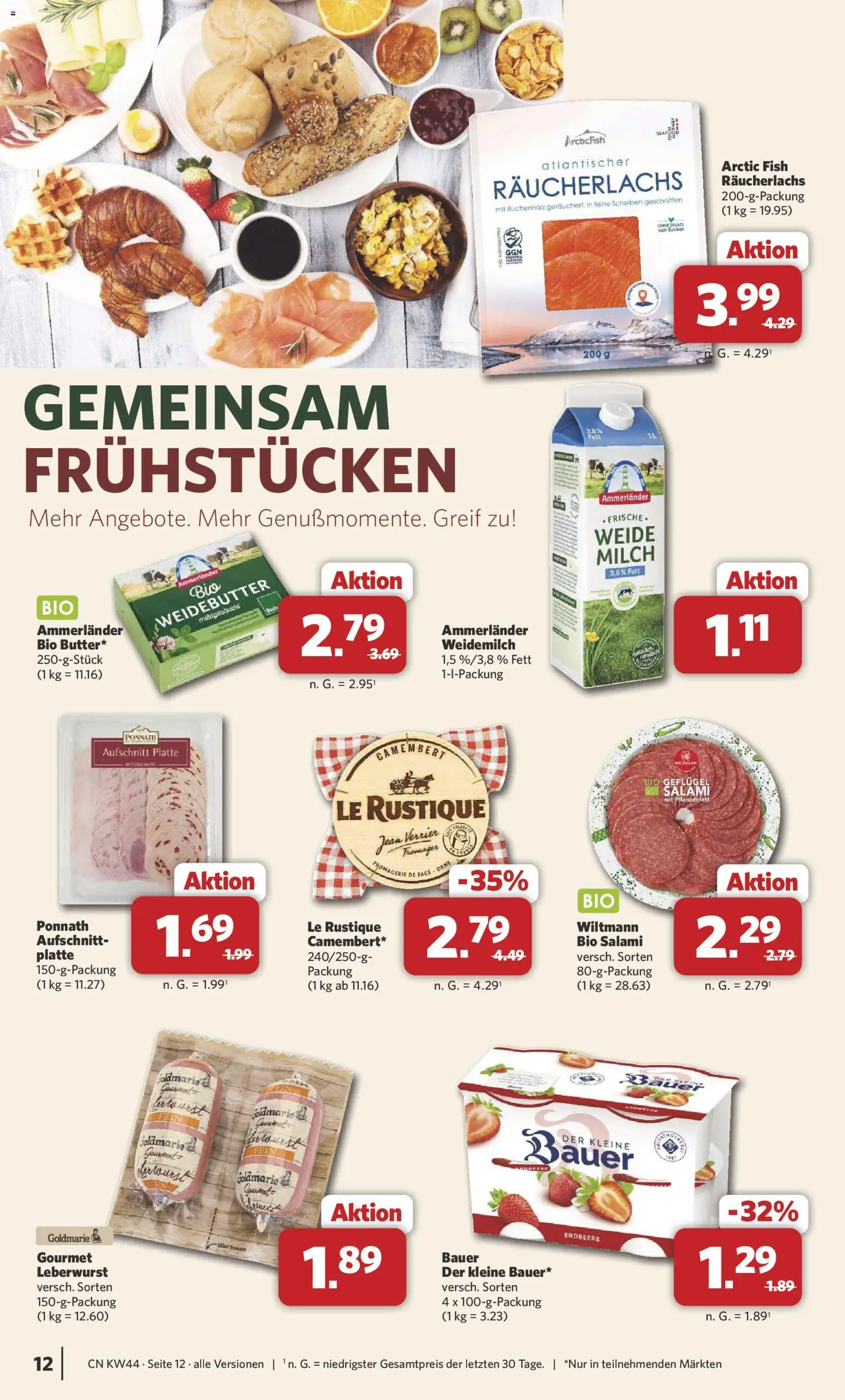 Combi Prospekt – gültig ab 26.10.2026 | Seite: 12 | Produkte: Camembert, Räucherlachs, Zucker, Salami