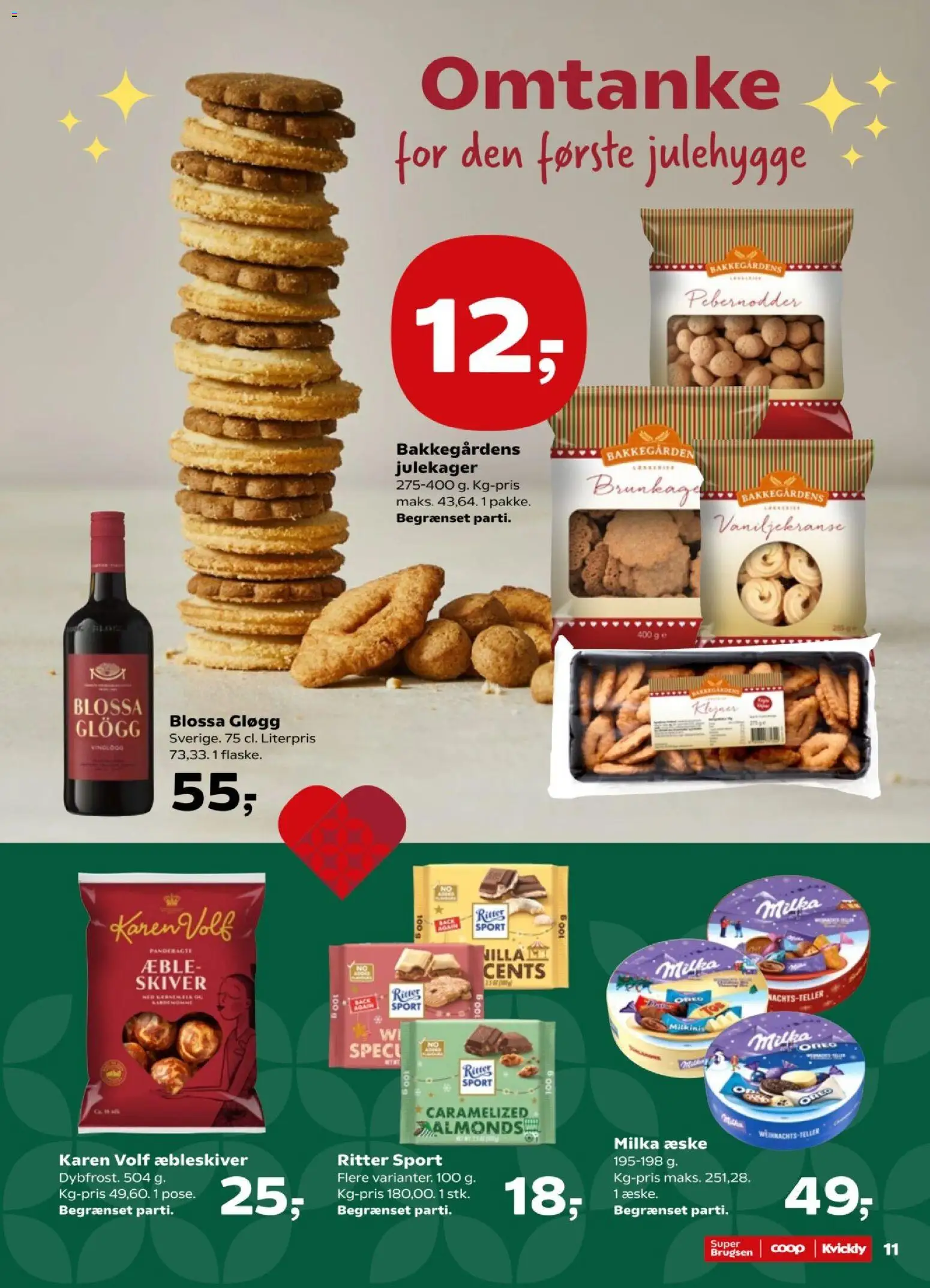 Kvickly tilbudsavis – gyldig fra 30/10/2026 | Side: 11 | Produkter: Vaniljekranse, Brunkager, Cookies, Oreo