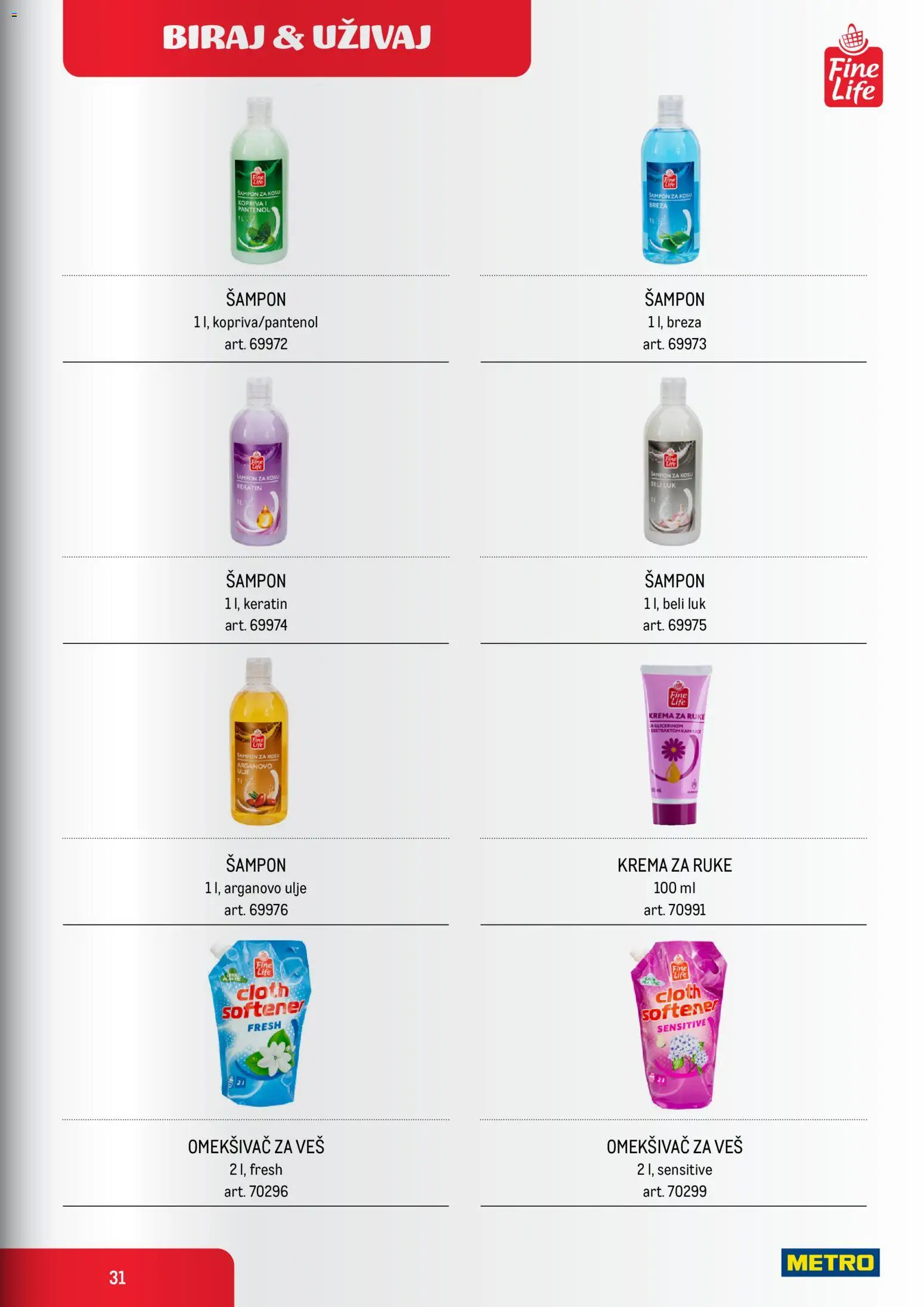 Metro katalog - važi od 01.06.2026 | Strana: 31 | Proizvode: Beli luk, Šampon, Ulje, Omekšivač za veš