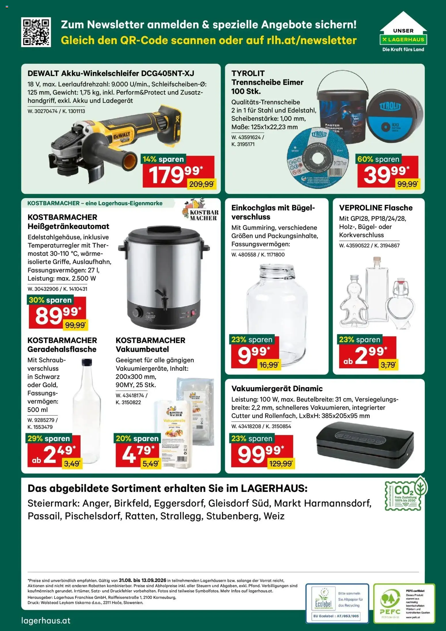 Lagerhaus - Wochen Angebote gültig ab 31.08.2026 | Seite: 12 | Produkte: Cutter, Gewicht
