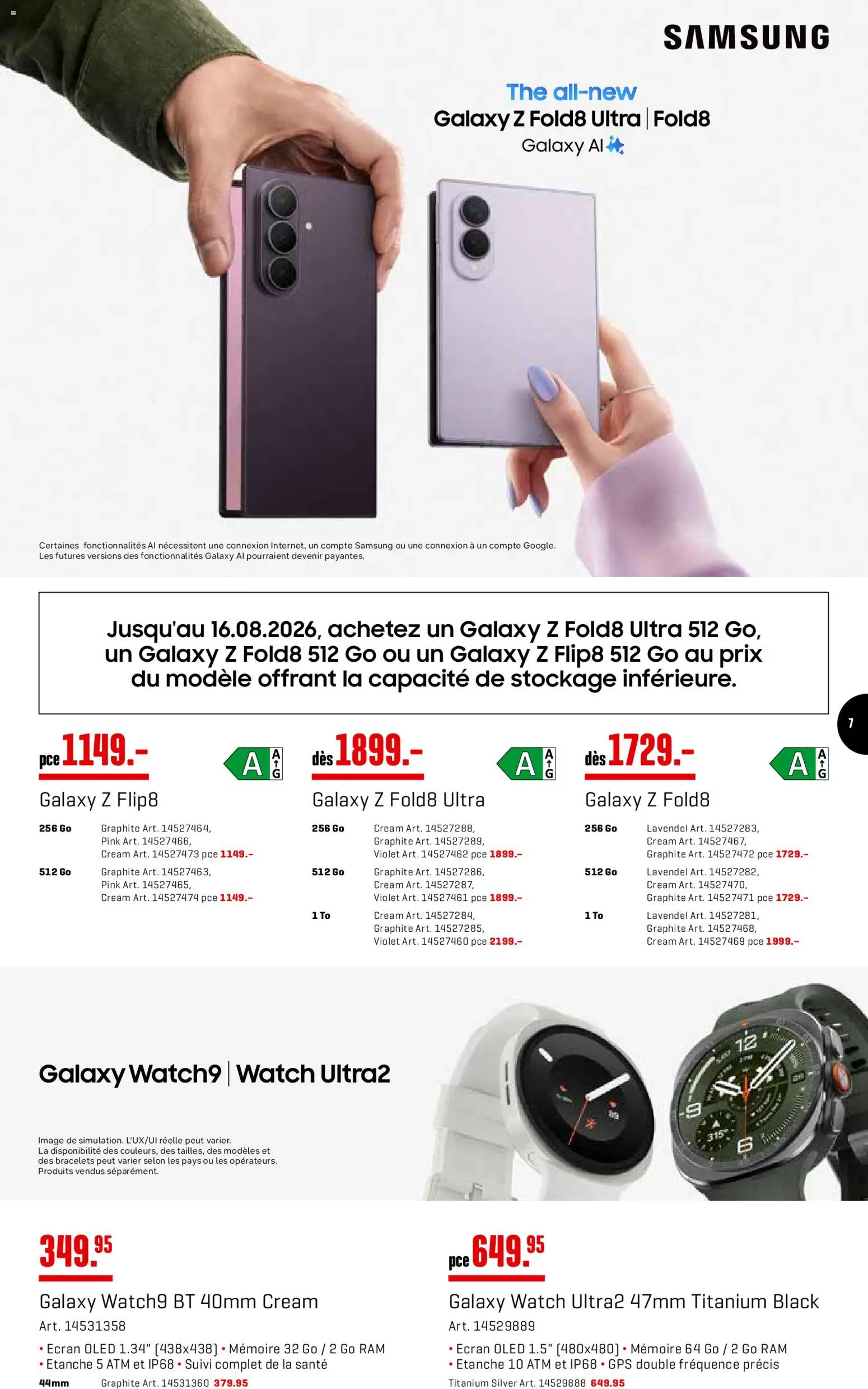 Interdiscount aktionen FR – gültig ab 03.08.2026 | Seite: 7 | Produkte: Samsung
