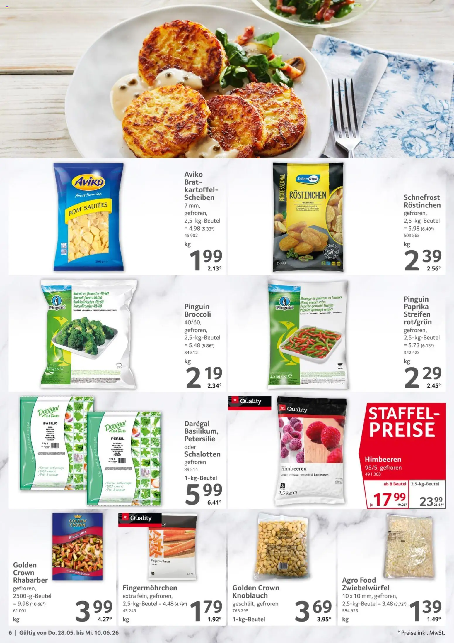 Selgros Gastronomie – gültig ab 28.05.2026 | Seite: 6 | Produkte: Paprika, Petersilie, Rhabarber, Persil