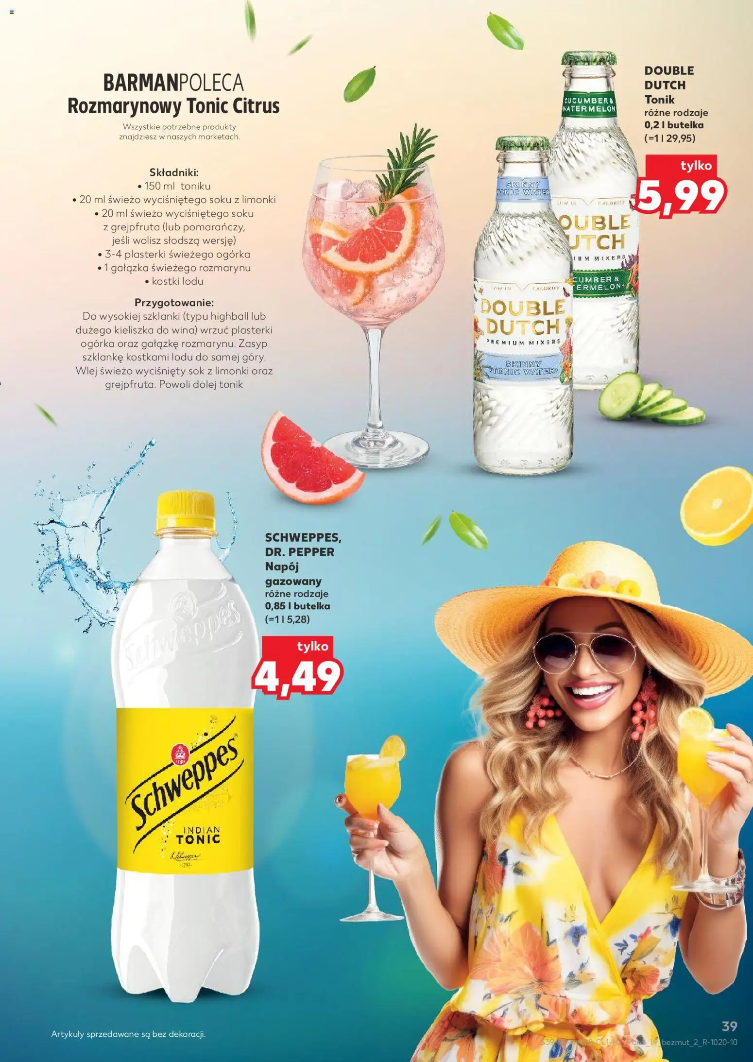 Kaufland Polsko leták - Barek od 09.07.2026 | Strana: 39 | Produkty: Tonic Water, Tonic