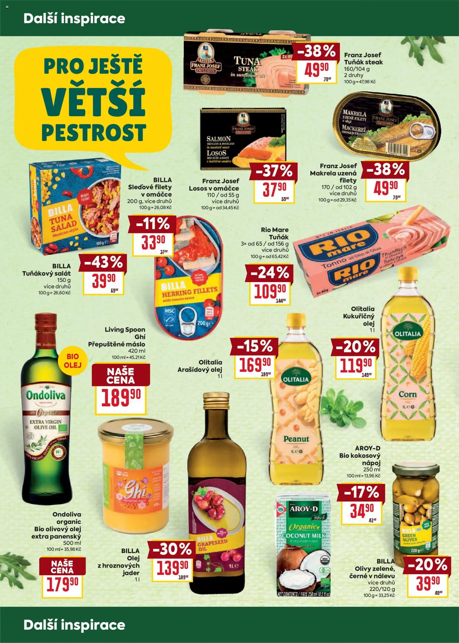 Billa leták - Zdraví od 02.09.2026 | Strana: 10 | Produkty: Tuňák, Olivový olej, Olej, Tuňákový salát