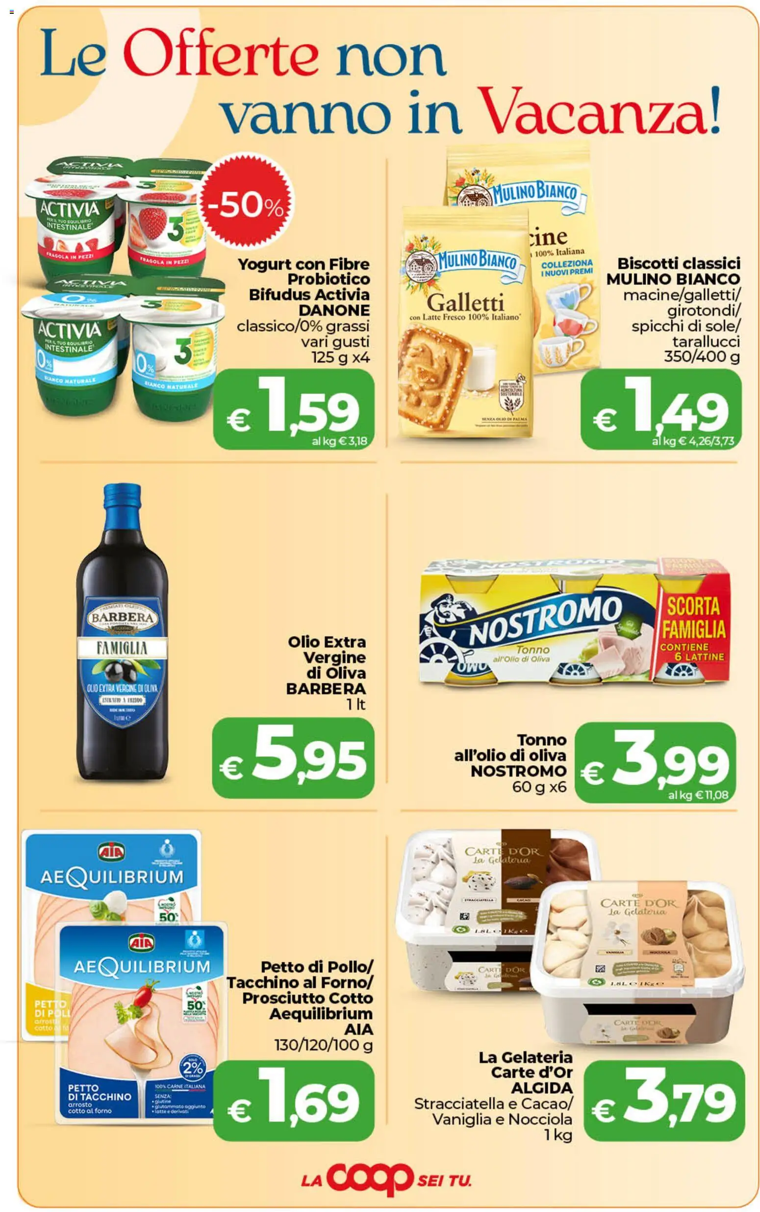 Volantino COOP del 21/07/2026 | Pagina: 2 | Prodotti: Arrosto, Yogurt, Latte, Tonno