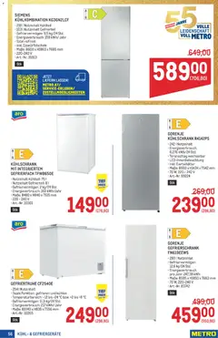 Metro angebote Profi ab 11.06.2026 gültig | Seite: 56 | Produkte: Kühlschrank, Gefrierschrank