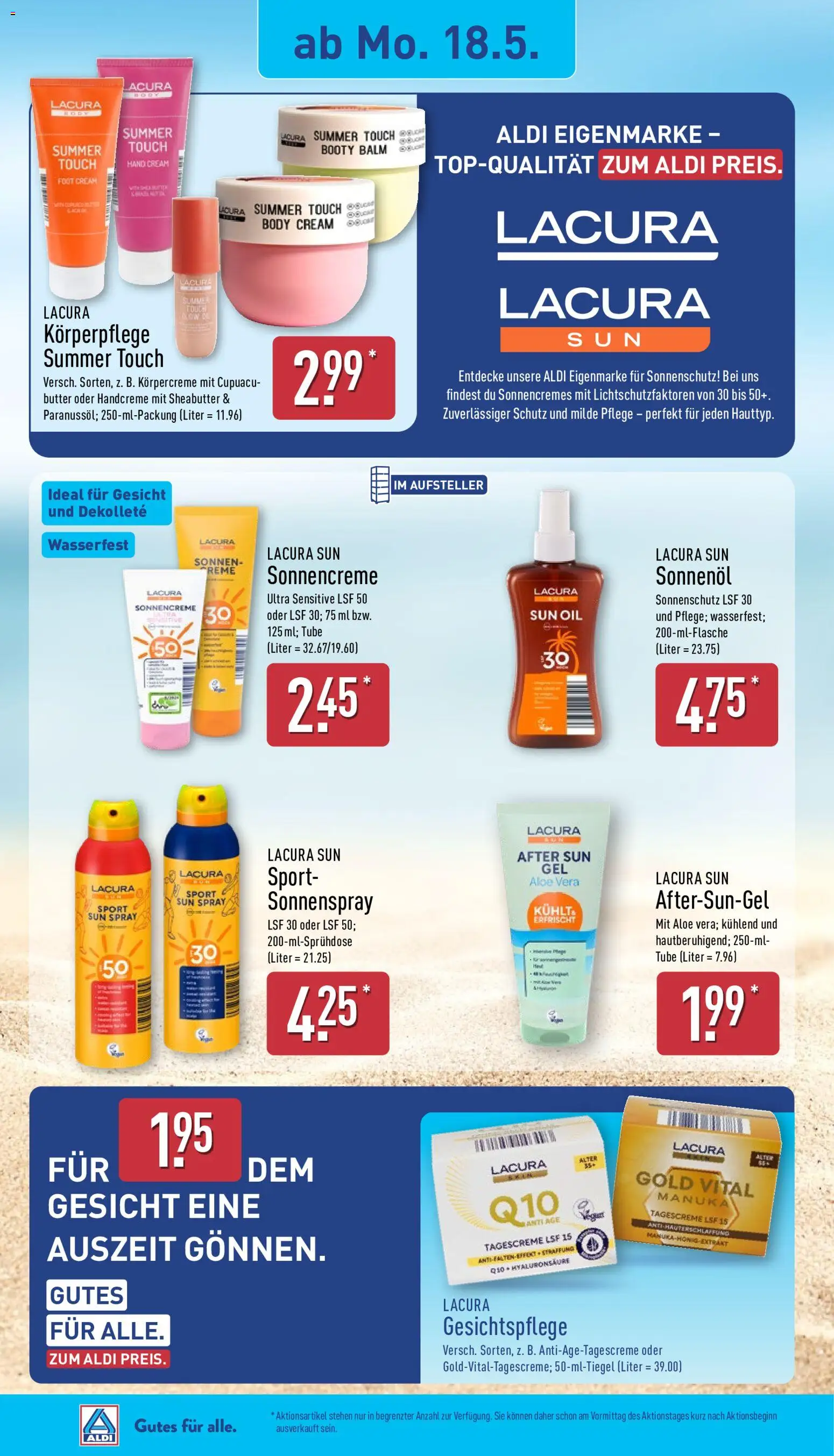Aldi Ausblick – gültig ab 18.05.2026 | Seite: 8 | Produkte: Butter, Körpercreme, Body Cream, Tagescreme