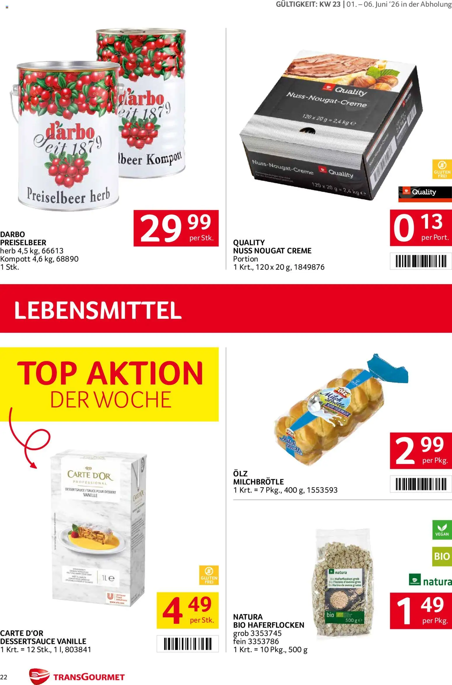 Transgourmet Flugblatt gültig ab 01.06.2026 | Seite: 22
