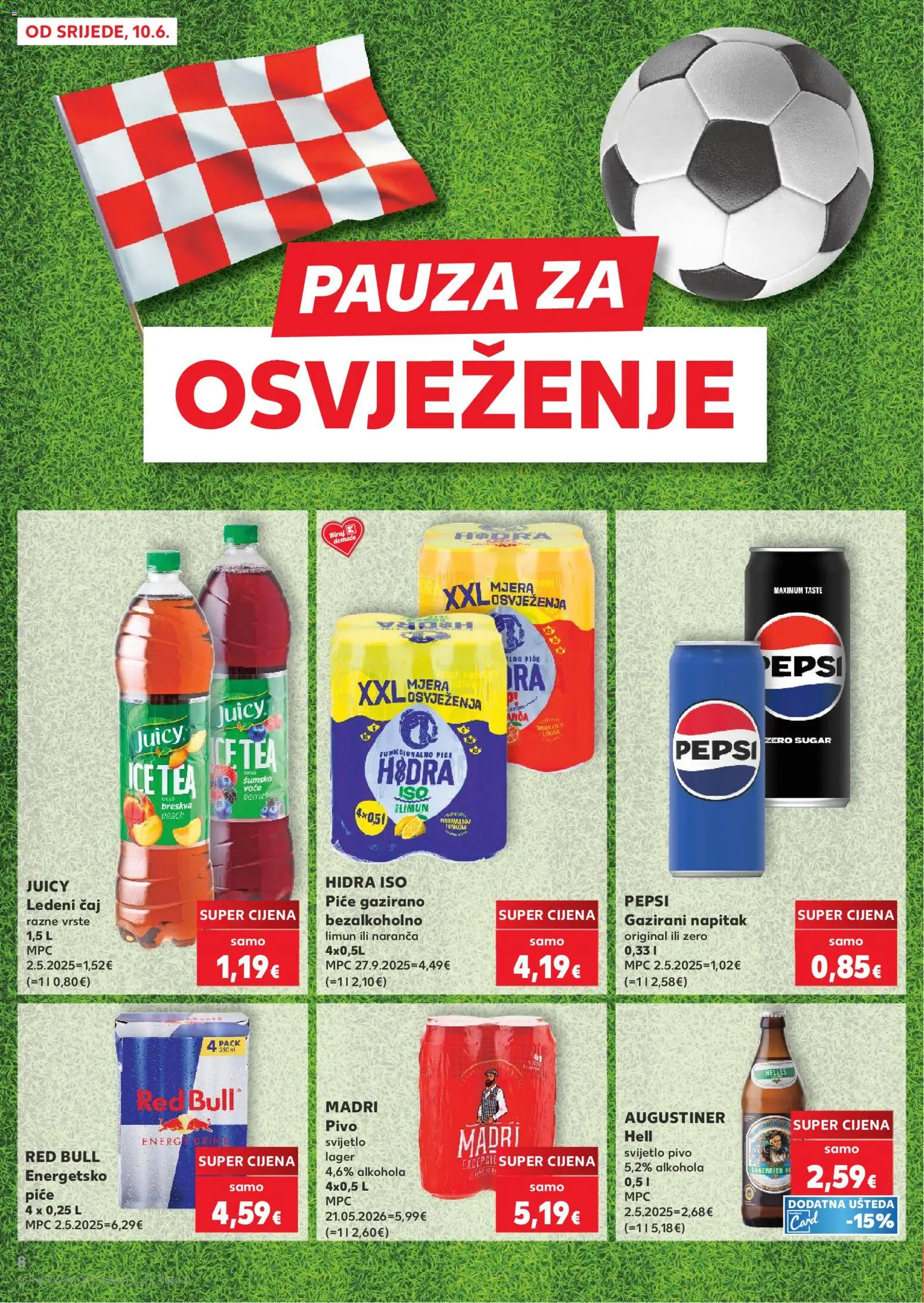 Kaufland katalog | vrijedi od 10.06.2026 | Stranica: 8 | Proizvodi: Hell, Pepsi, Pivo, Red Bull