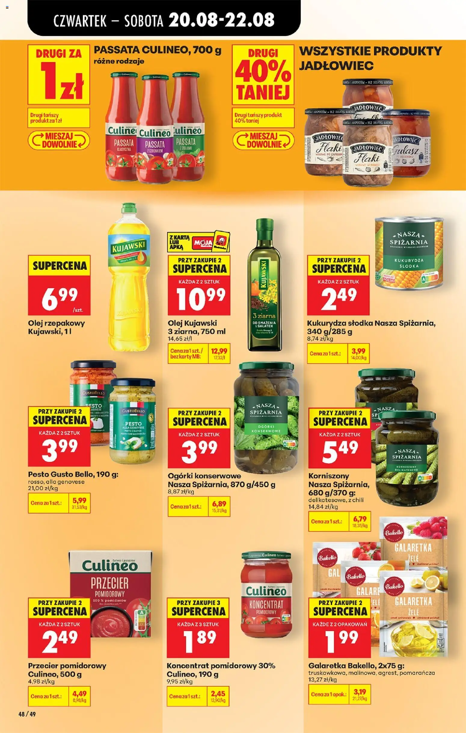 Biedronka Polsko leták - Codziennie niskie ceny od 20.08.2026 | Strana: 64 | Produkty: Olej, Passata, Pesto