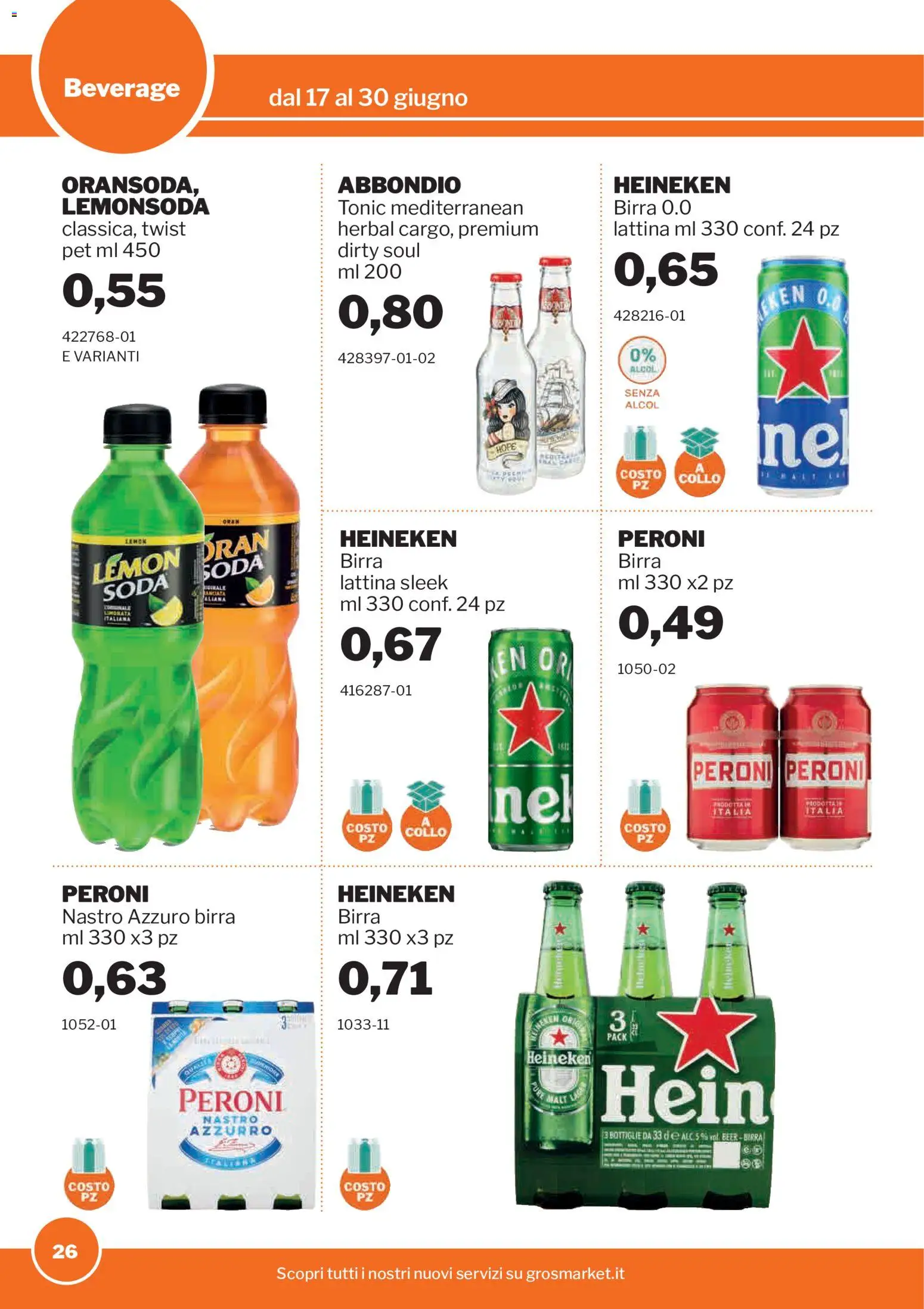 Volantino Sogegross del 17.06.2026 | Pagina: 26 | Prodotti: Birra, Heineken