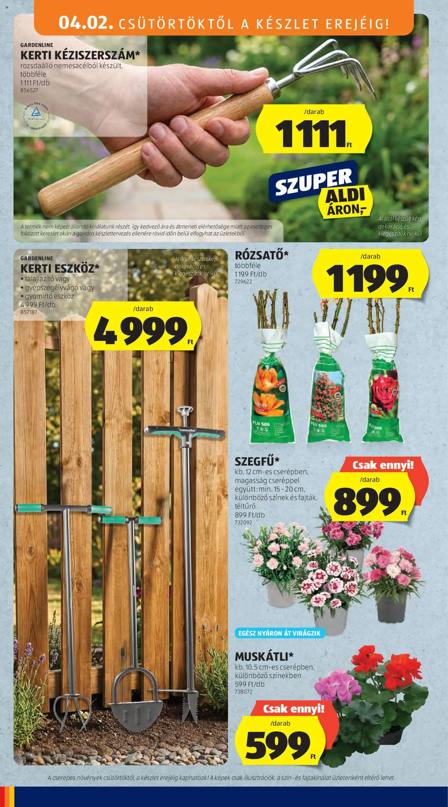 Aldi akciós ujság - amely érvényes a következő dátumtól: 2026.04.02. | Oldal: 32 | Termékek: Talajlazító, Dekoráció