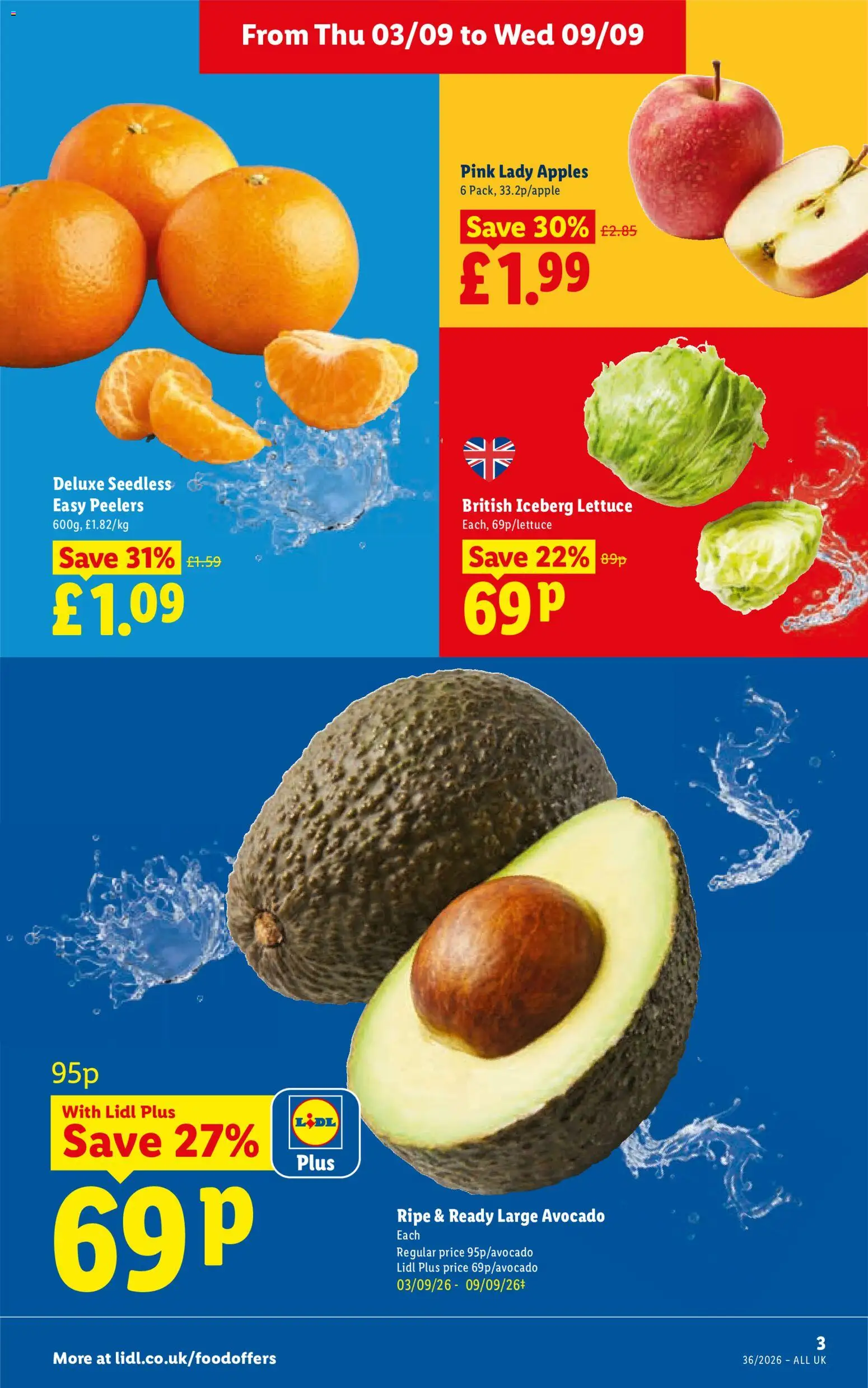 {H1} | Page: 3 | Products: Iceberg lettuce, Avocado, Apples