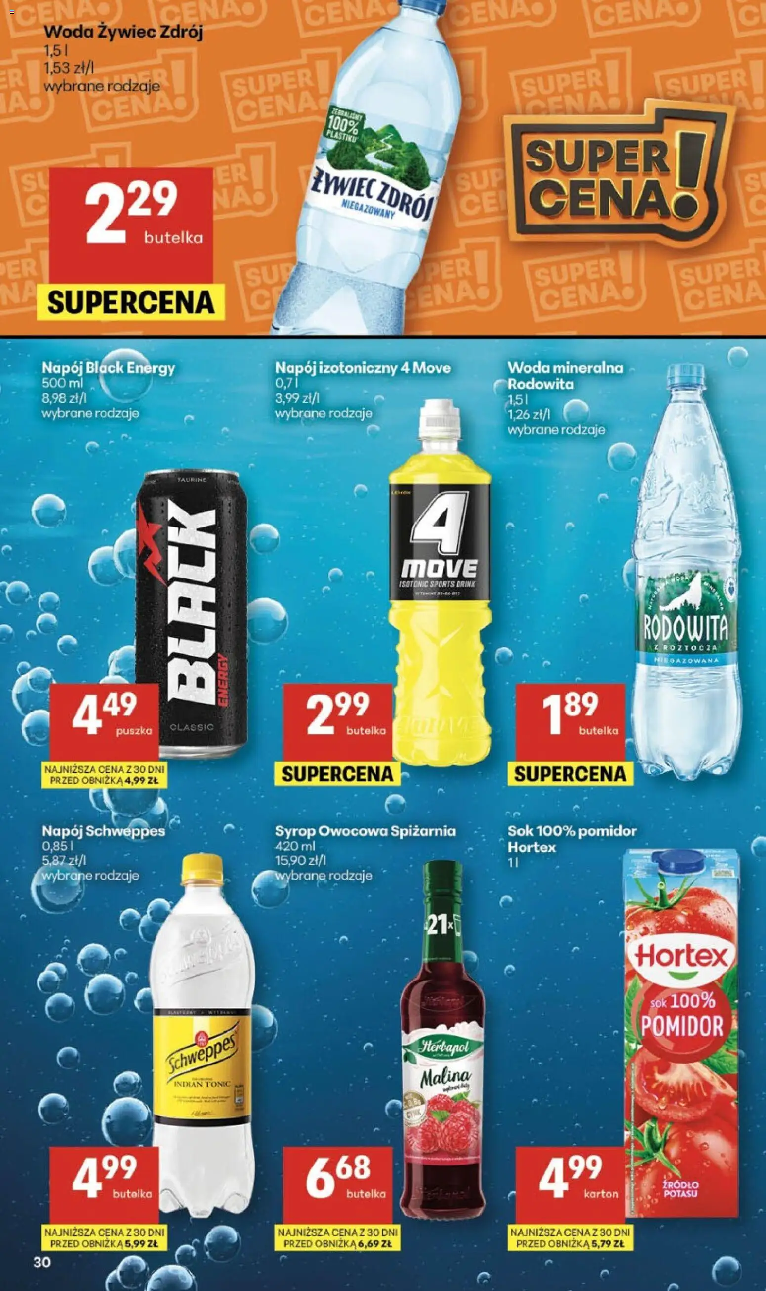 Delikatesy Centrum gazetka od 12.03.2026 | Strona: 30 | Produkty: Syrop, Woda żywiec, Malina, Woda