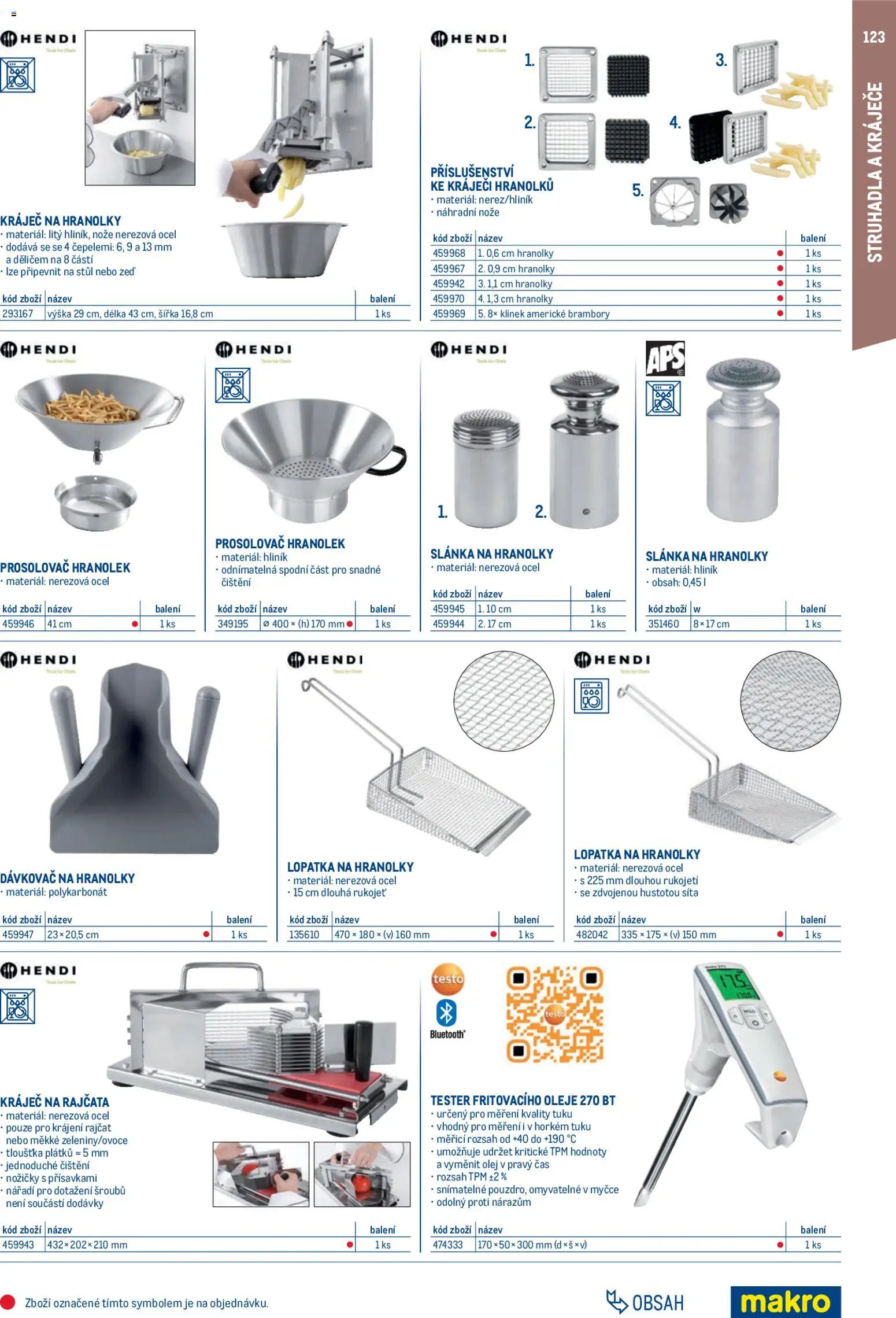 Makro leták - Gastro vybavení a zařízení od 01.02.2026 | Strana: 123 | Produkty: Hranolky, Kráječ, Nářadí, Lopatka