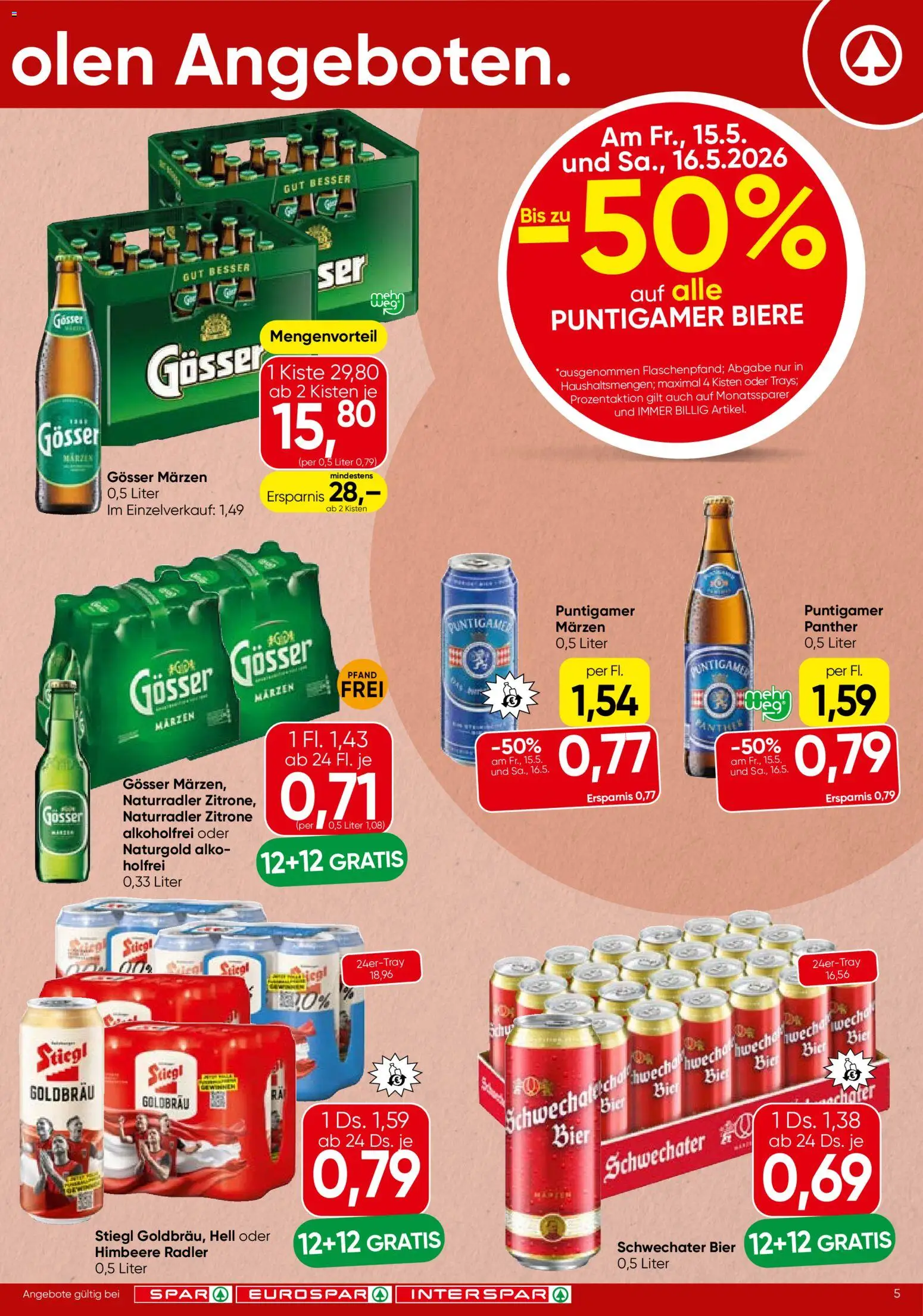 Spar Flugblatt - Steiermark gültig ab 13.05.2026 | Seite: 5 | Produkte: Zitrone, Himbeere, Bier