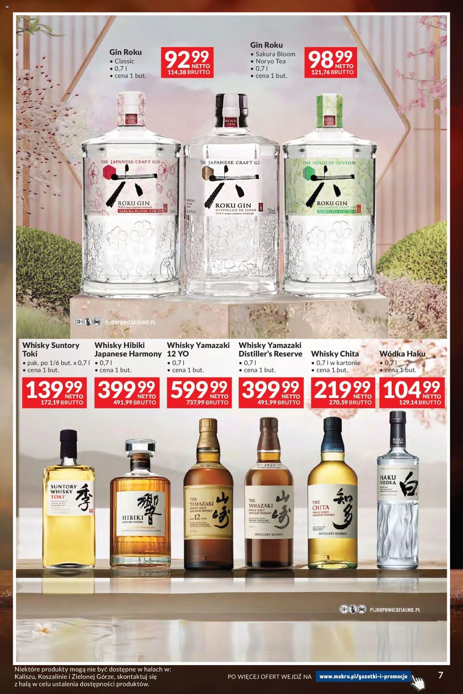 Makro gazetka - Whisky od 29.09.2026 | Strona: 7 | Produkty: Whisky Single Malt, Vodka, Gin, Whisky