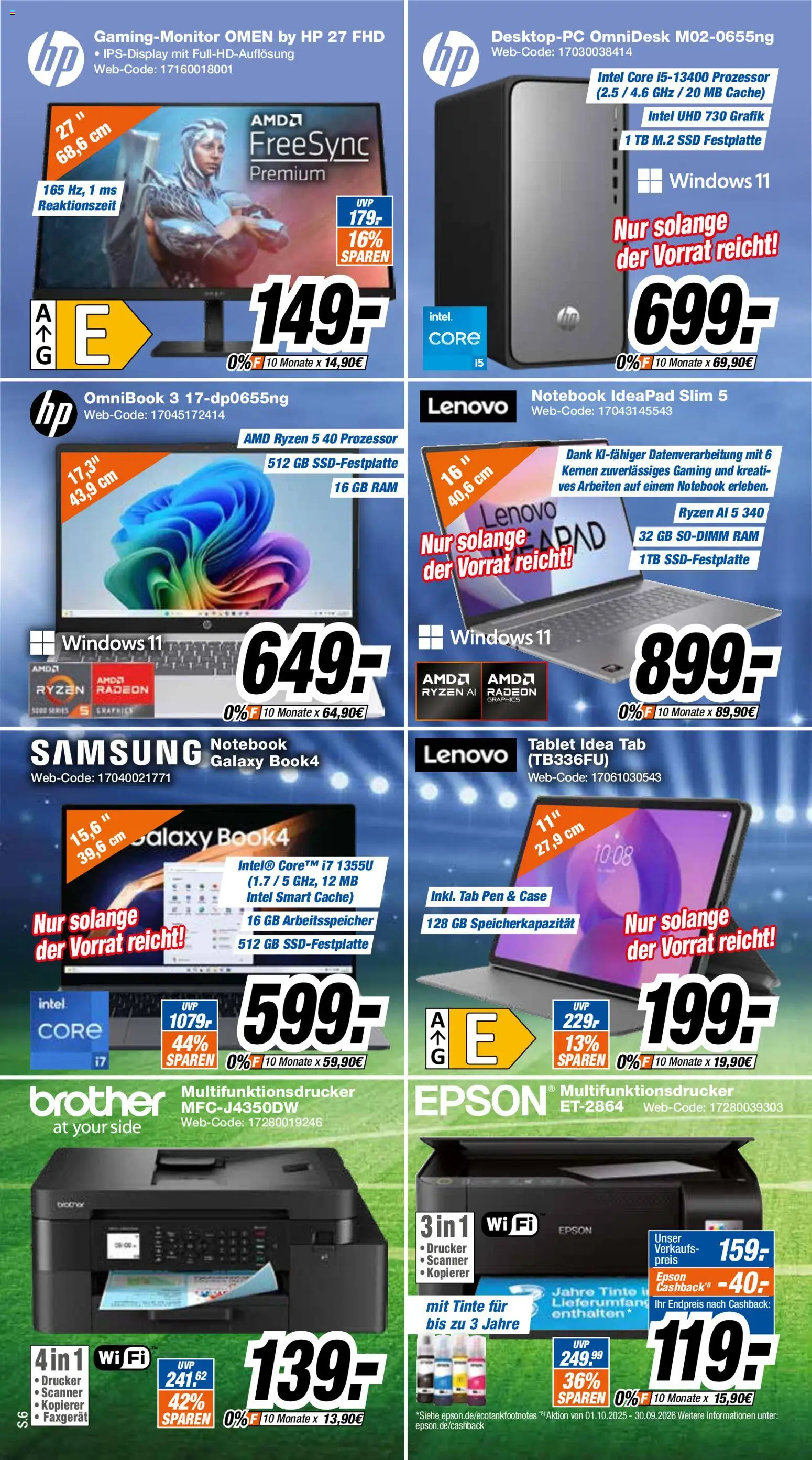 Expert Prospekt Giessen – gültig ab 12.07.2026 | Seite: 6 | Produkte: Lenovo, Samsung, Tablet, Drucker