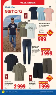 ESMARA MEN Férfi slim fit farmernadrág, Magas pamuttartalmú anyag elasztánnal, Méret: 48-58, /db, 508034 - amely érvényes a következő dátumtól: 21.05.2026 | Oldal: 62