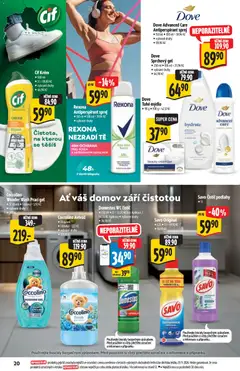 Náhled letáku Rexona Antiperspirant sprej, REXONA NEZRADÍ TĚ 48H OCHRANA PŘED POTEM A NEPŘÍJEMNÝM ZÁPACHEM od 07.10.2026 | Strana: 20 | Produkty: Mýdlo, Savo, Wc, Wc čistič