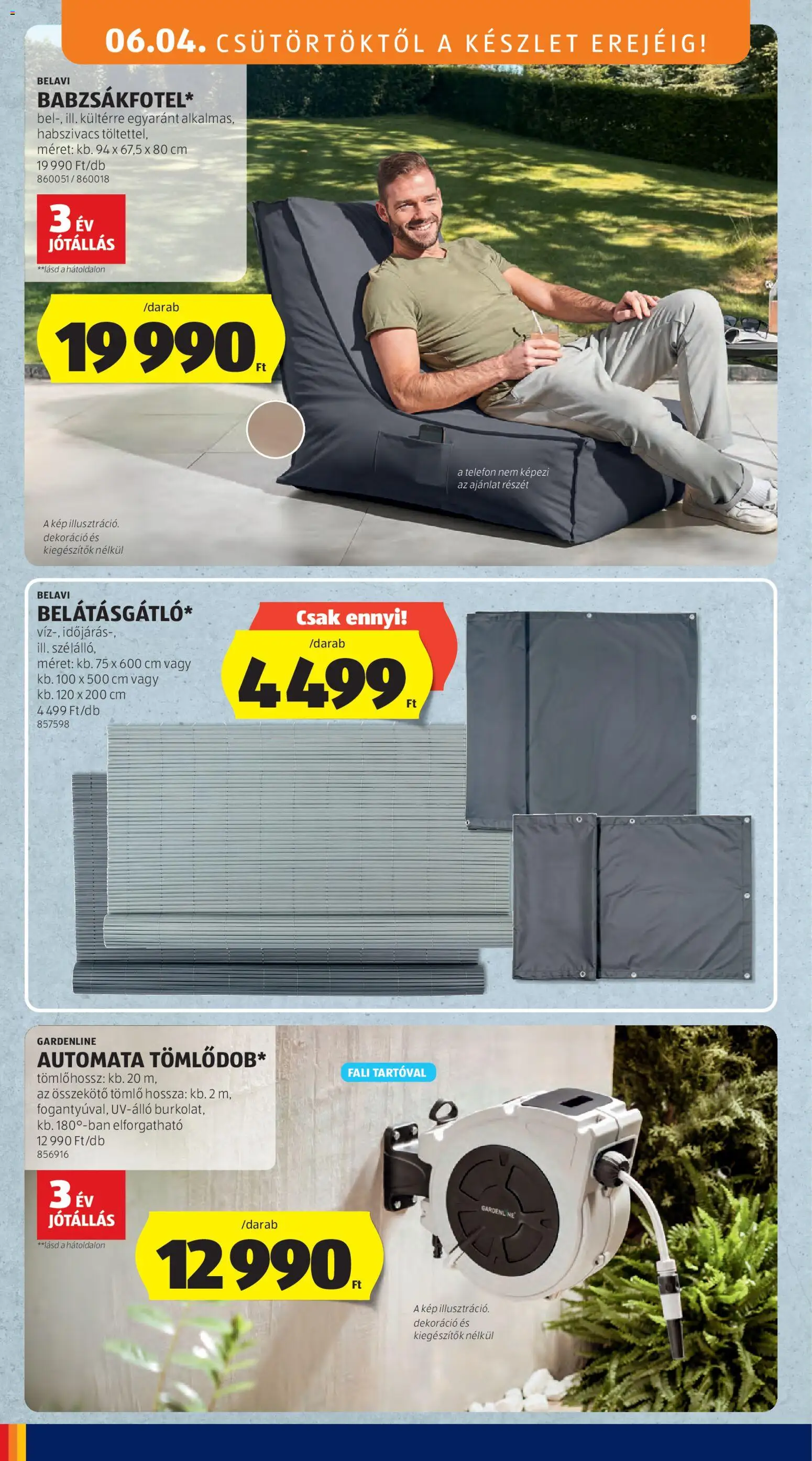 Aldi akciós ujság - amely érvényes a következő dátumtól: 04.06.2026 | Oldal: 10 | Termékek: Telefon, Tömlő, Dekoráció