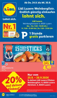 Lidl aktionen Luzern ab 24.09.2026 gültig