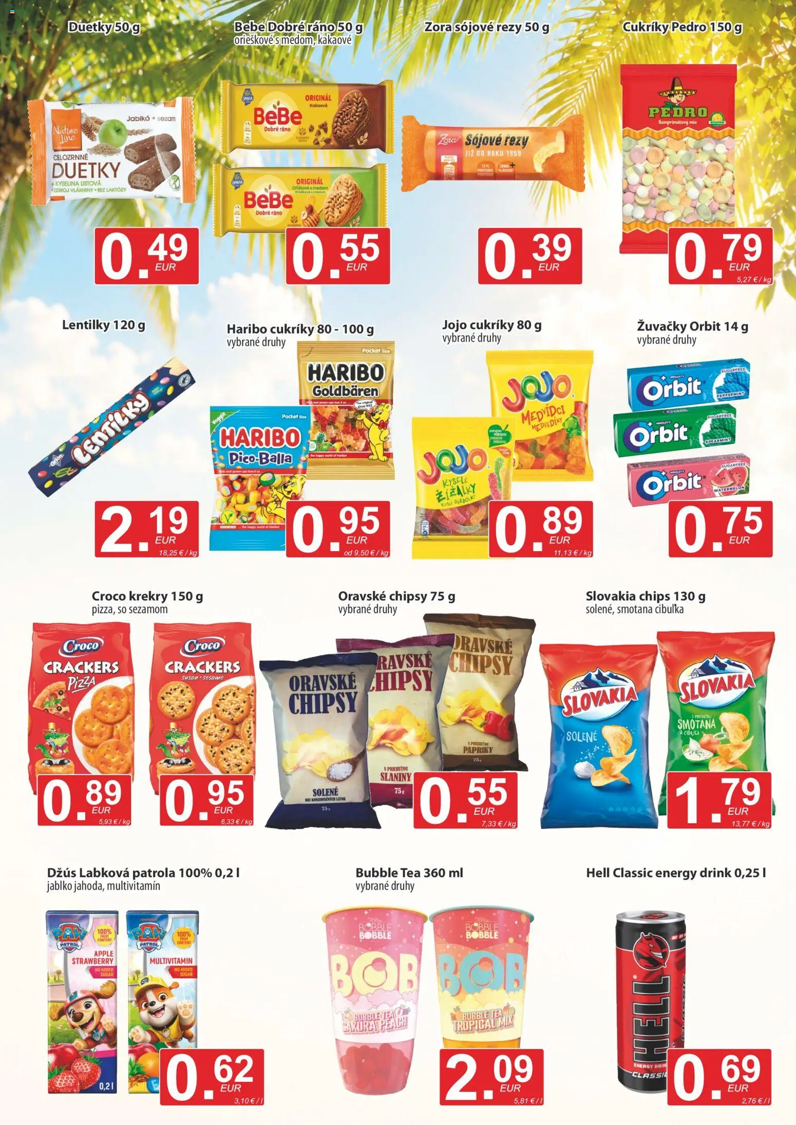 Nové CBA Verex akcie – leták je platný od 16.07.2026 | Strana: 9 | Produkty: Džús, Apple, Cukríky, Cibuľa