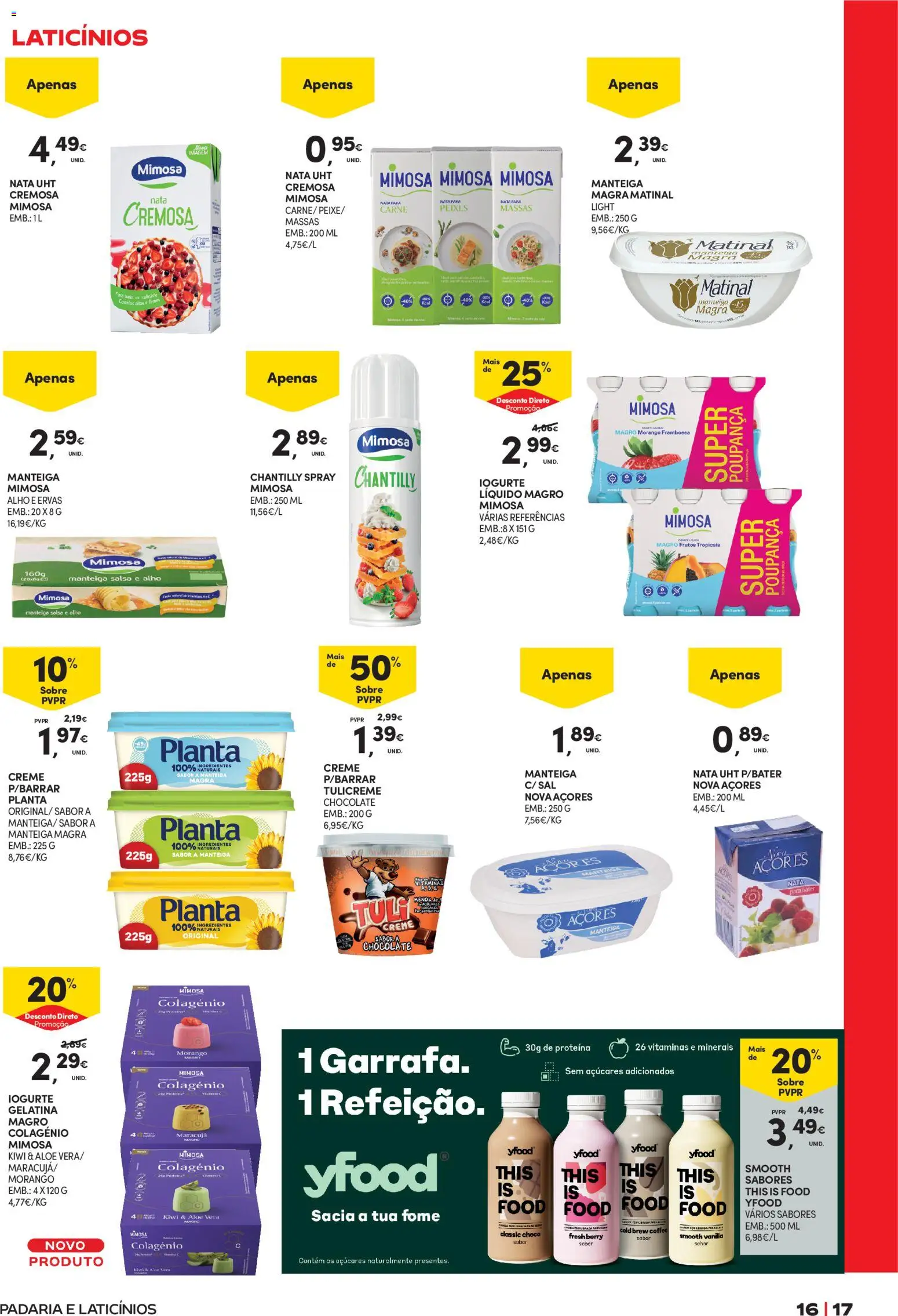 Continente - Açores Férias de Verão │ válido de 16.06.2026 | Página: 17 | Produtos: Padaria, Gelatina, Chocolate, Iogurte liquido