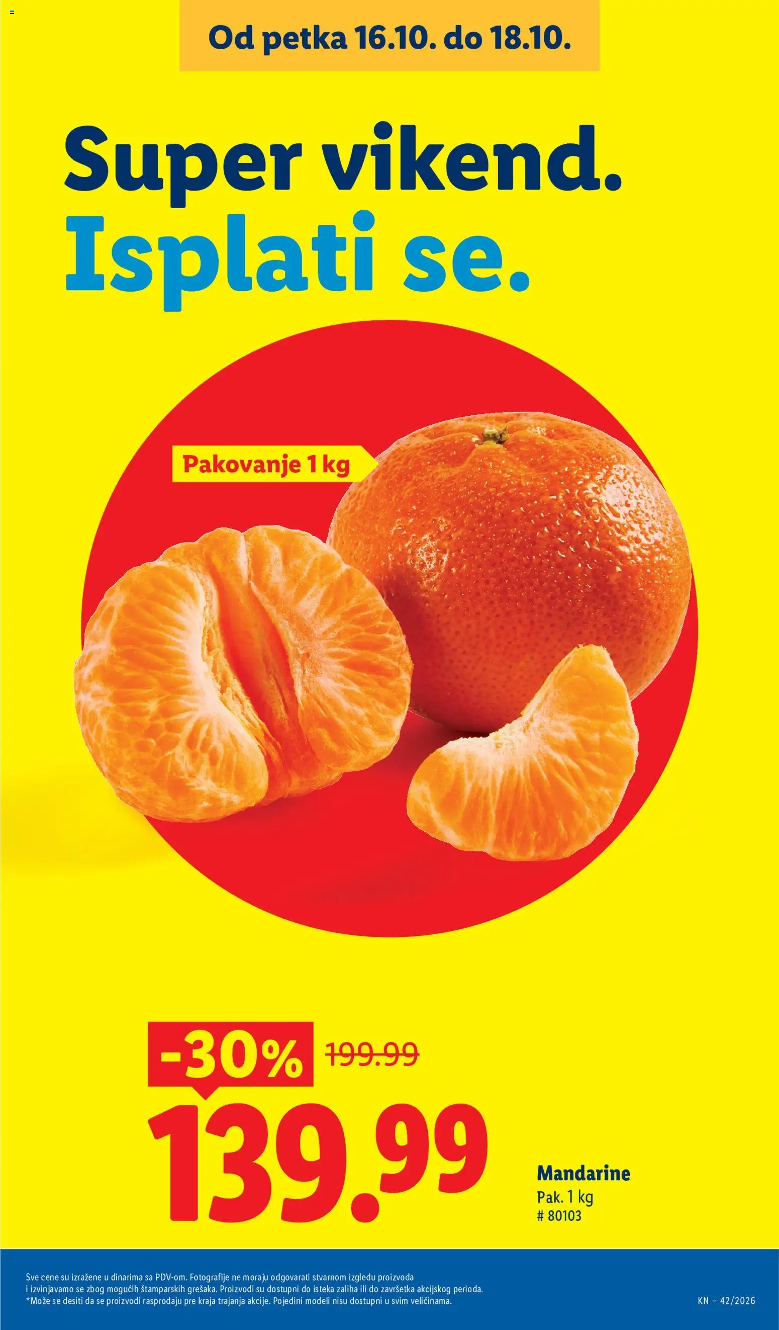 Lidl katalog - važi od 15.10.2026 | Strana: 21 | Proizvode: Mandarina, Mandarine, Pakovanje