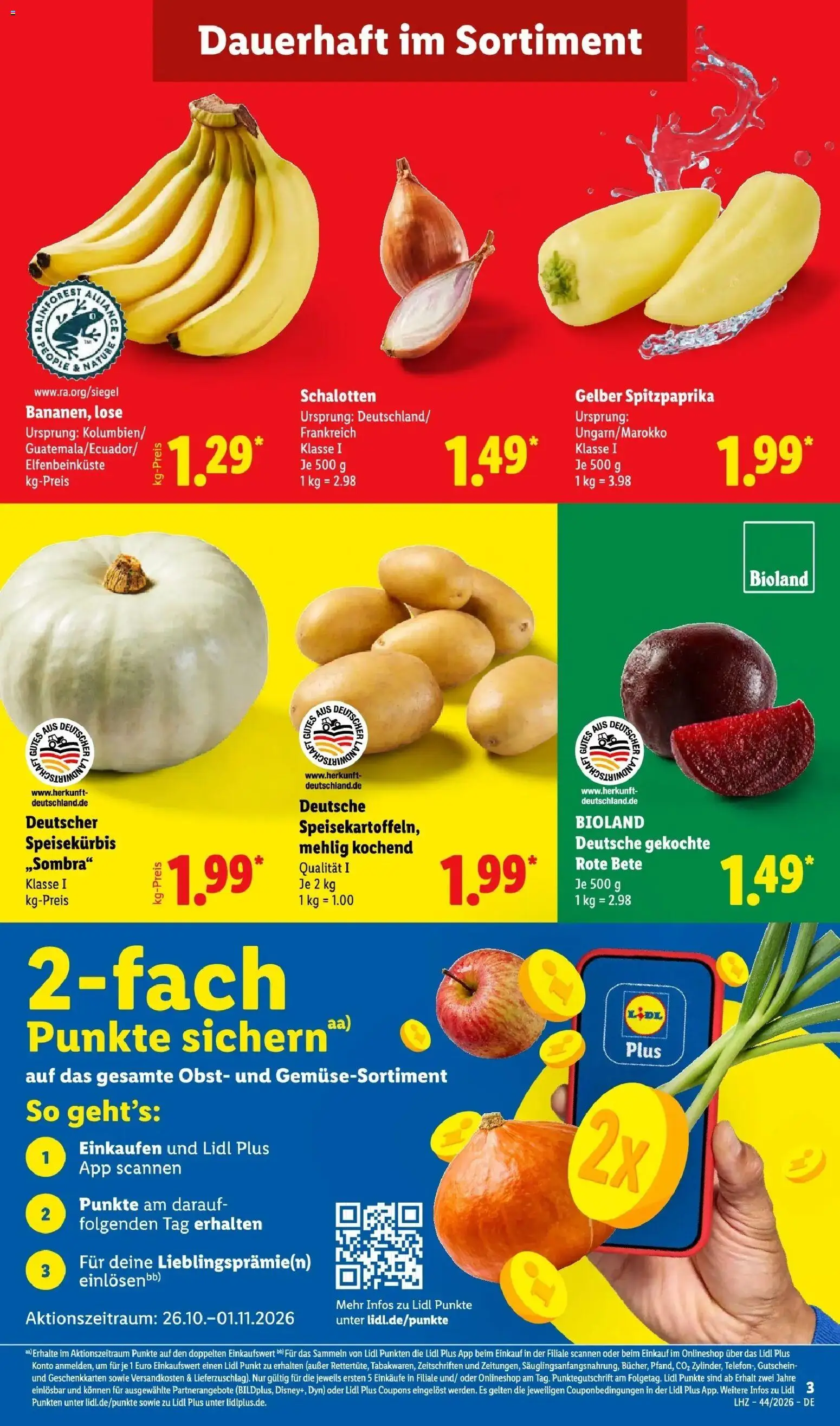 Lidl Prospekt Ehringshausen (ab 26.10.2026) zum Blättern » Angebote | Seite: 3 | Produkte: Obst