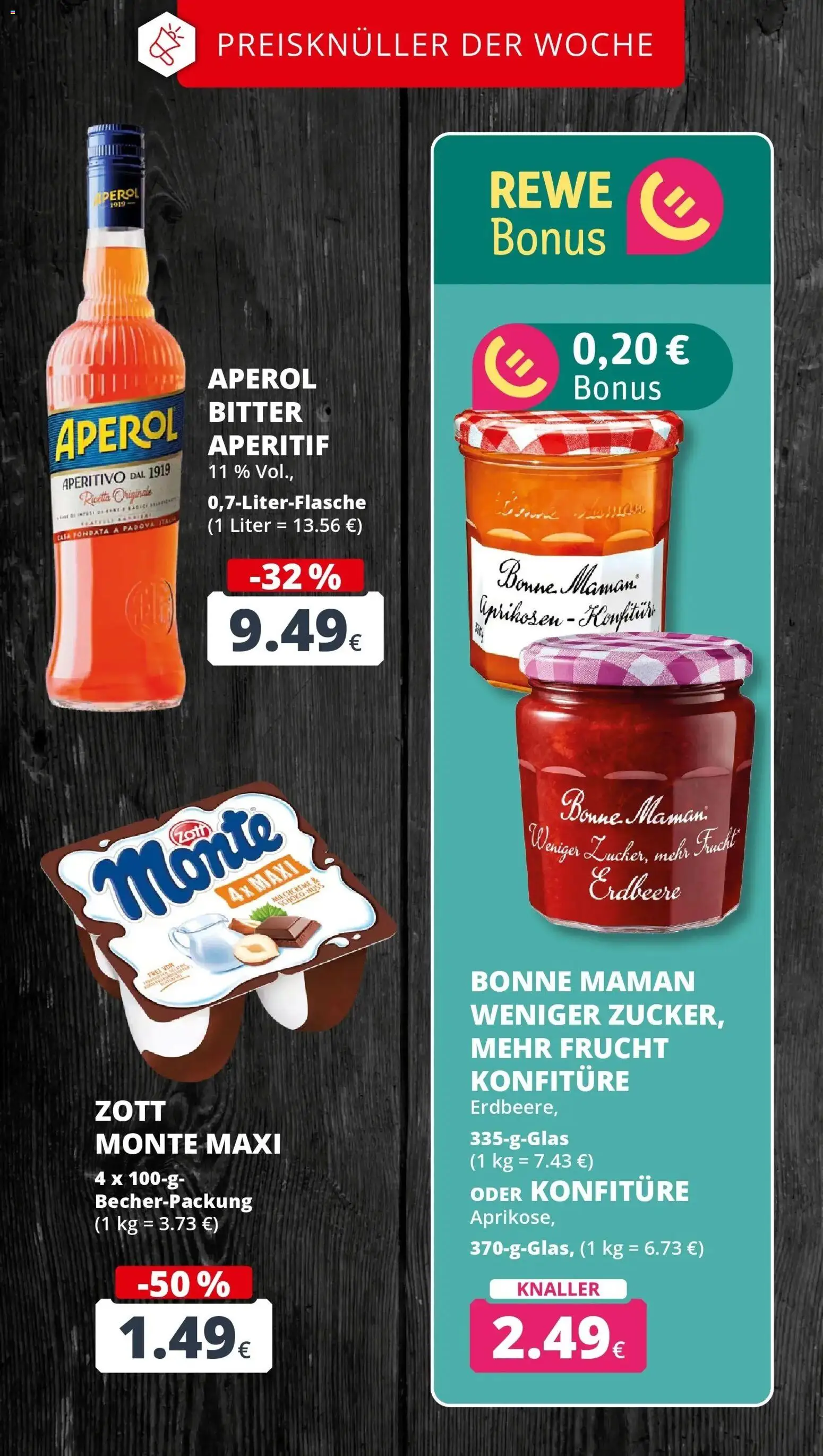 REWE Prospekt ab 31.08.2026 zum Blättern » Angebote | Seite: 3 | Produkte: Aperol, Bonne maman