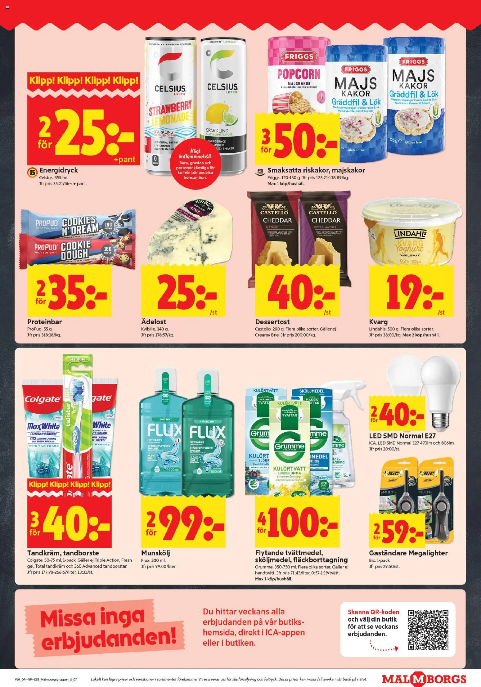 ICA Kvantum reklamblad aktuell från 02.03.2026 | Sida: 7 | Produkter: Sköljmedel, Fläckborttagning, Yoghurt, Majs