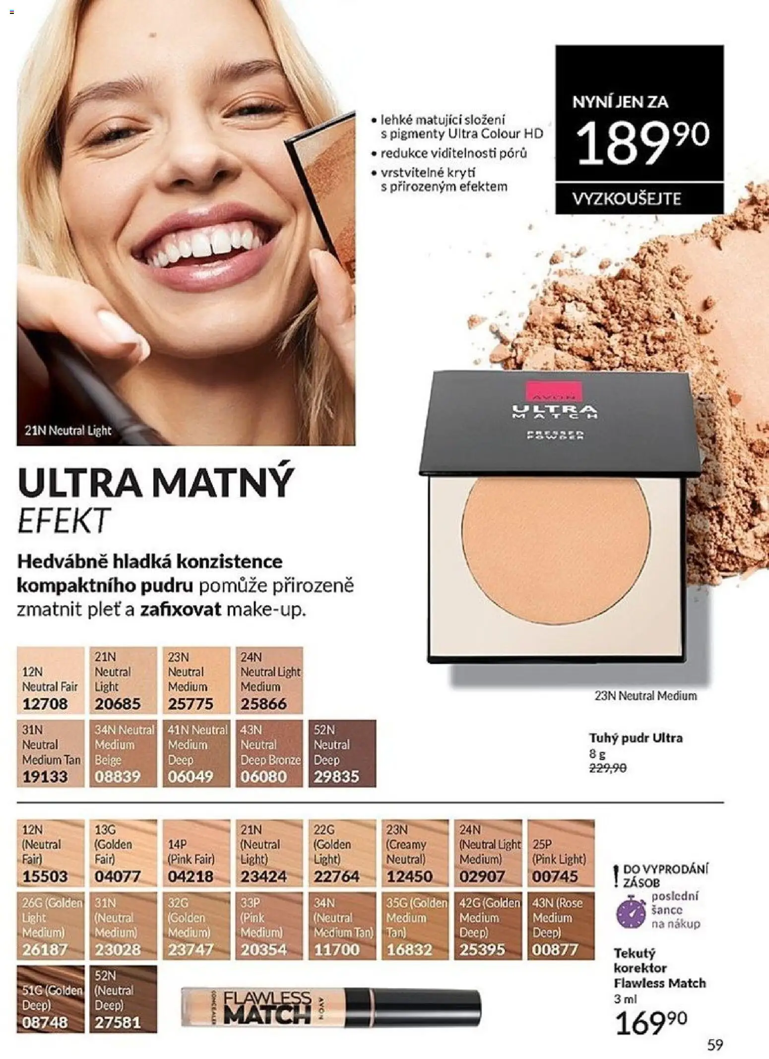 Avon Katalog 04/2026 od 01.04.2026 | Strana: 59 | Produkty: Korektor, Pudr