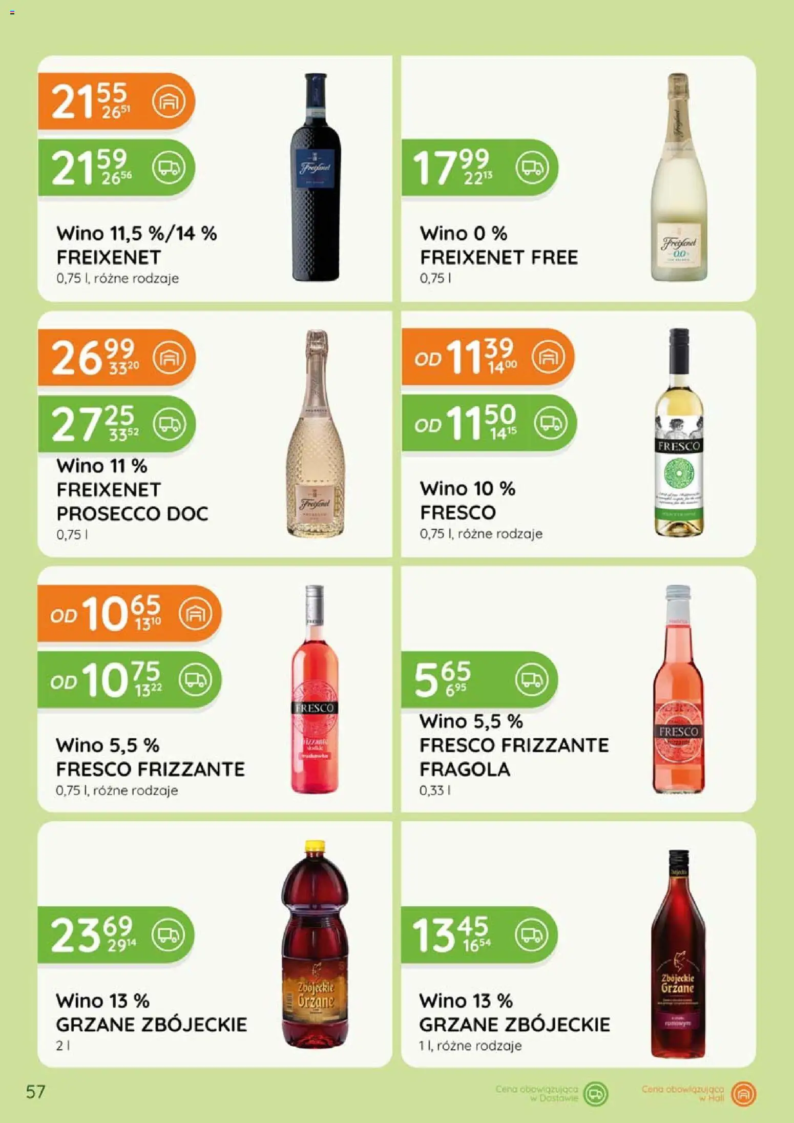 Eurocash gazetka - Katalog Alkoholowy od 01.05.2026 | Strona: 57 | Produkty: Grzane wino, Wino, Fresco, Prosecco