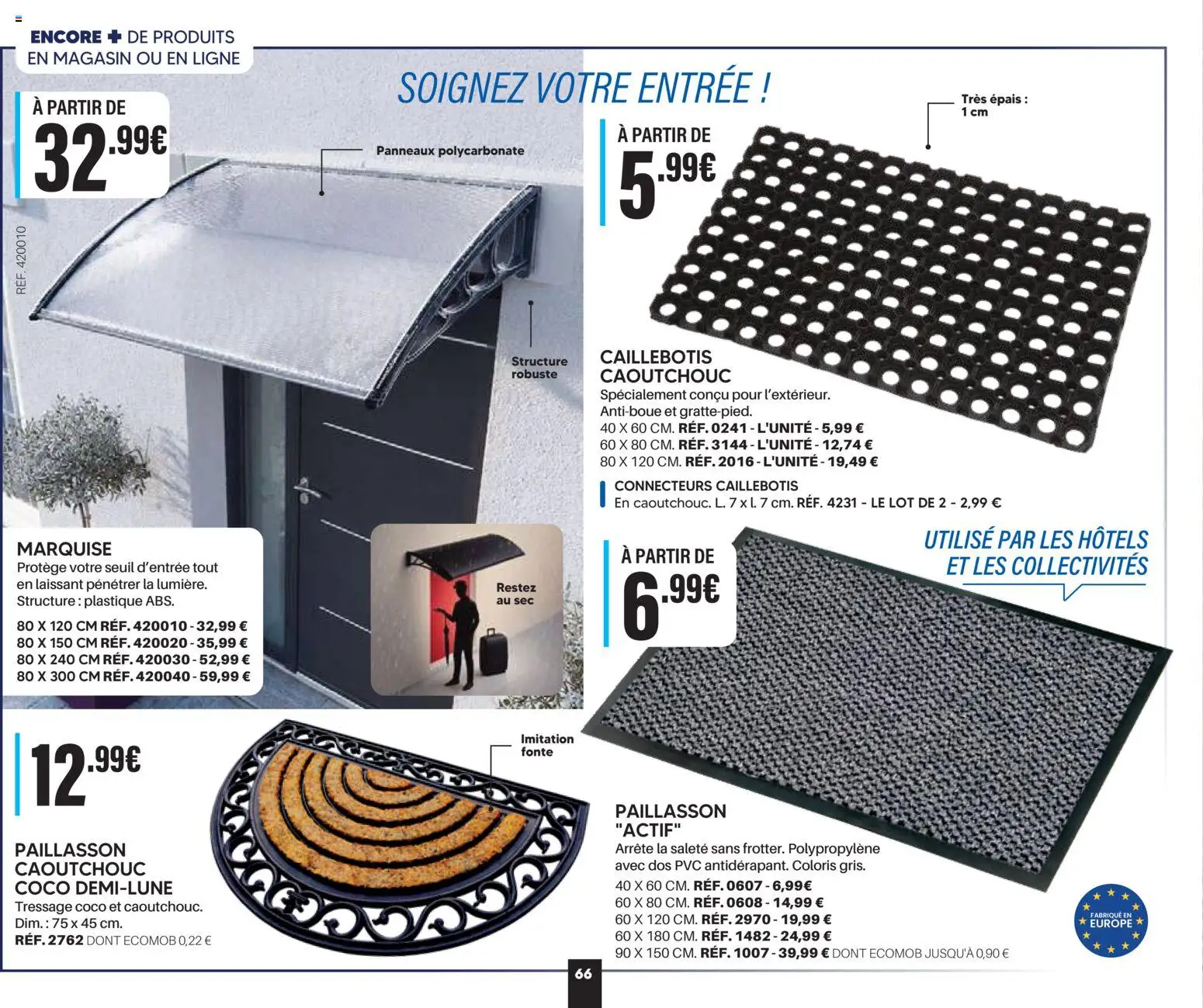 {H1} | Page: 66 | Produits: Caillebotis, Coco, Paillasson
