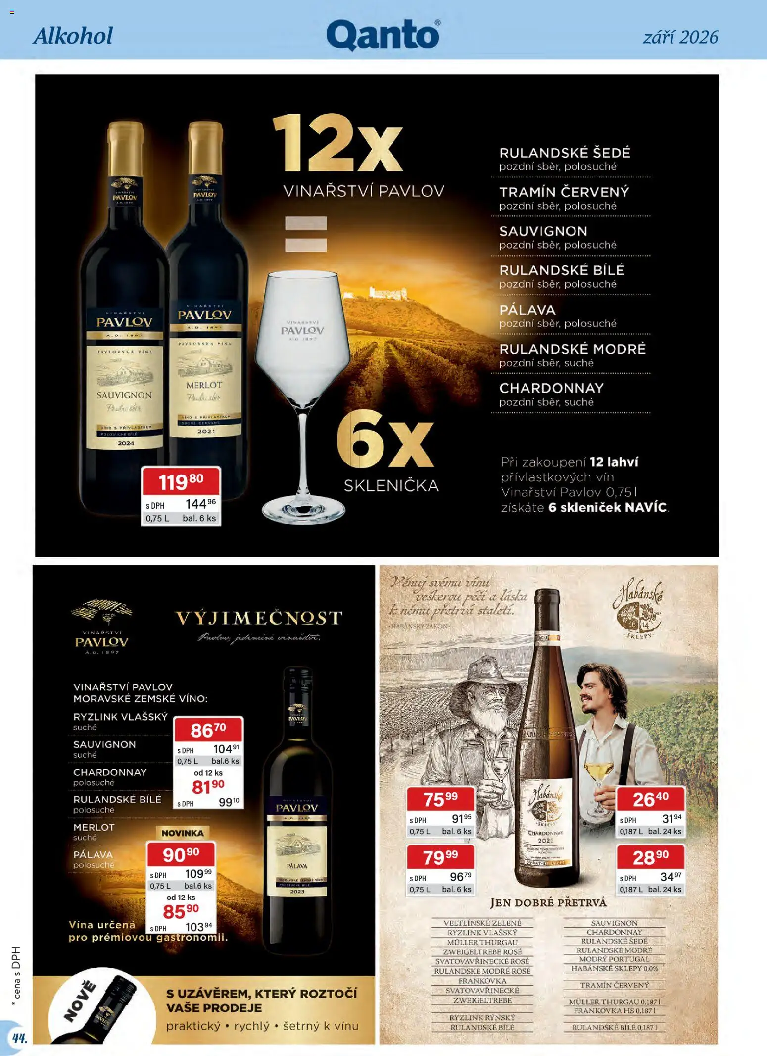 Astur & Qanto leták - Velkoobchod 09/2026 od 01.09.2026 | Strana: 44 | Produkty: Víno, Habánské sklepy, Tramín červený, Alkohol