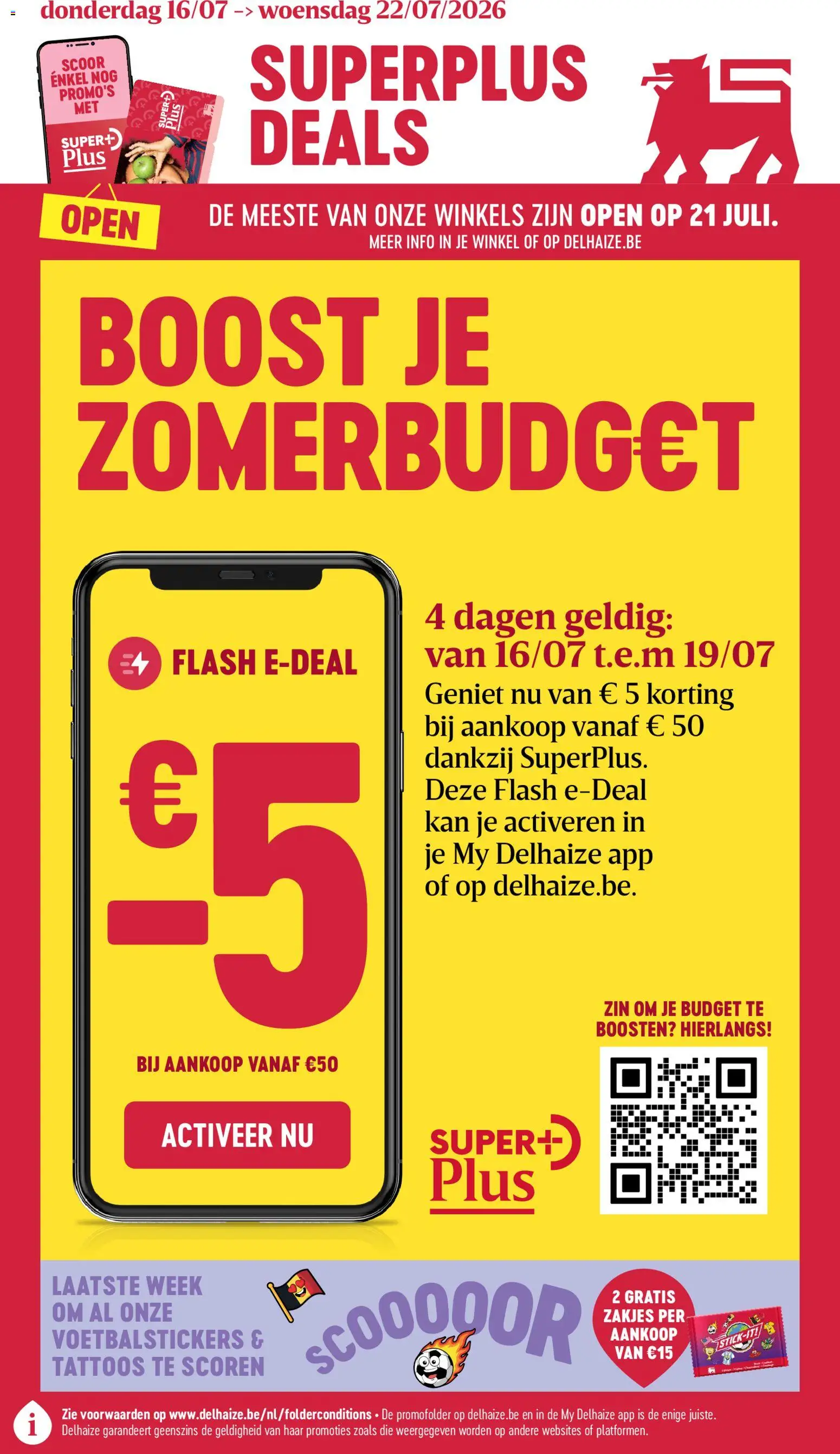 Delhaize folder week 29 (16/07/2026 t/m 22/07/2026) catalogue cover