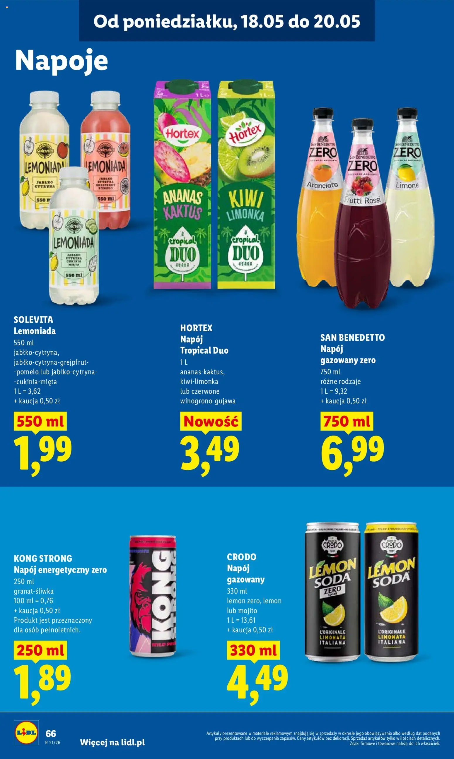 Lidl Polsko leták od 18.05.2026 | Strana: 68 | Produkty: Pomelo, Kong Strong, Ananas, Solevita