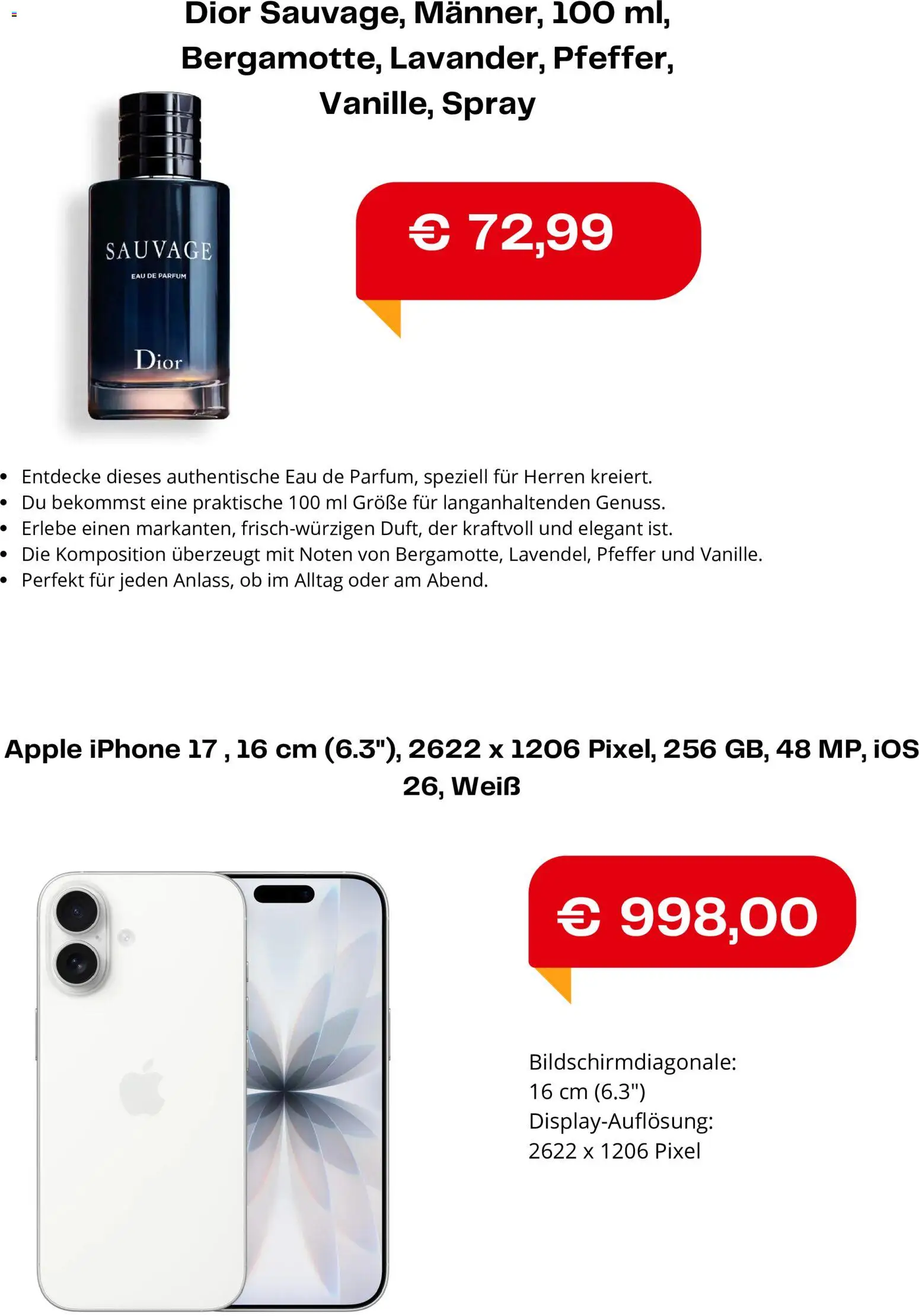 Kaufland Flugblatt gültig ab 08.10.2026 | Seite: 2 | Produkte: Pfeffer, Parfüm, Apple, Iphone