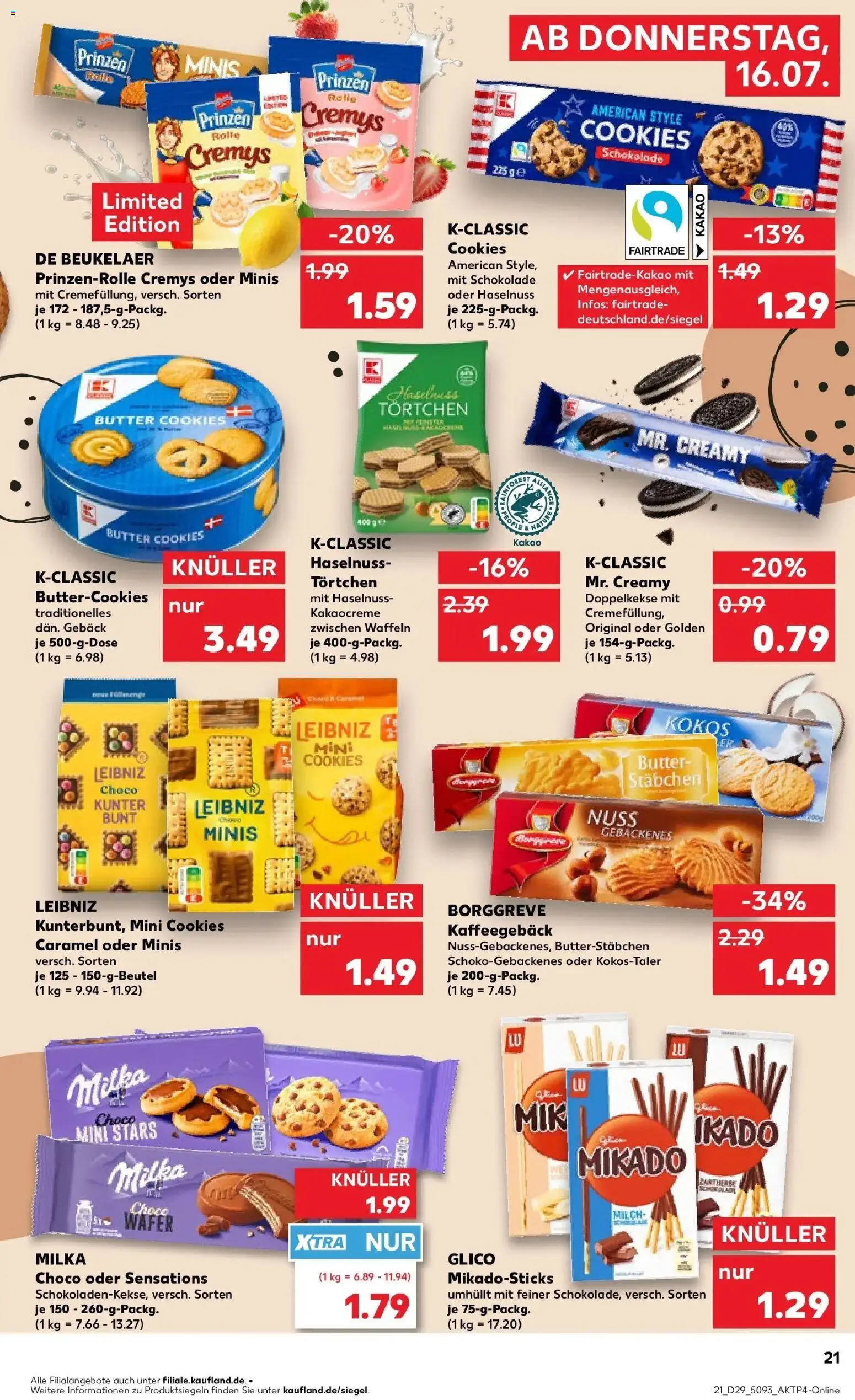 Kaufland Prospekt Mainz – gültig ab 13.07.2026 | Seite: 30 | Produkte: Milch, Butter, Milka, Waffeln